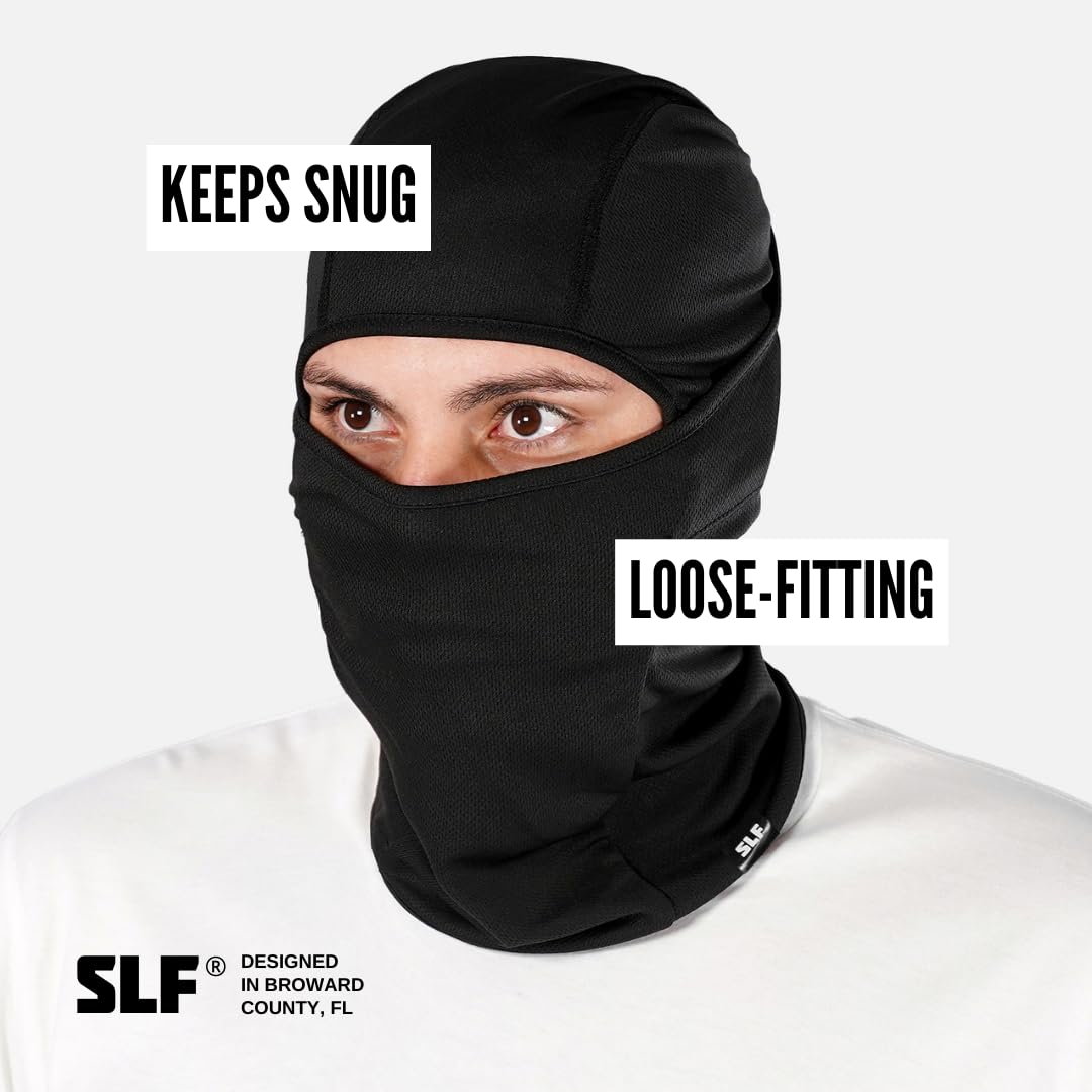 SLEEFS Basic Black Loose-Fitting Balaclava