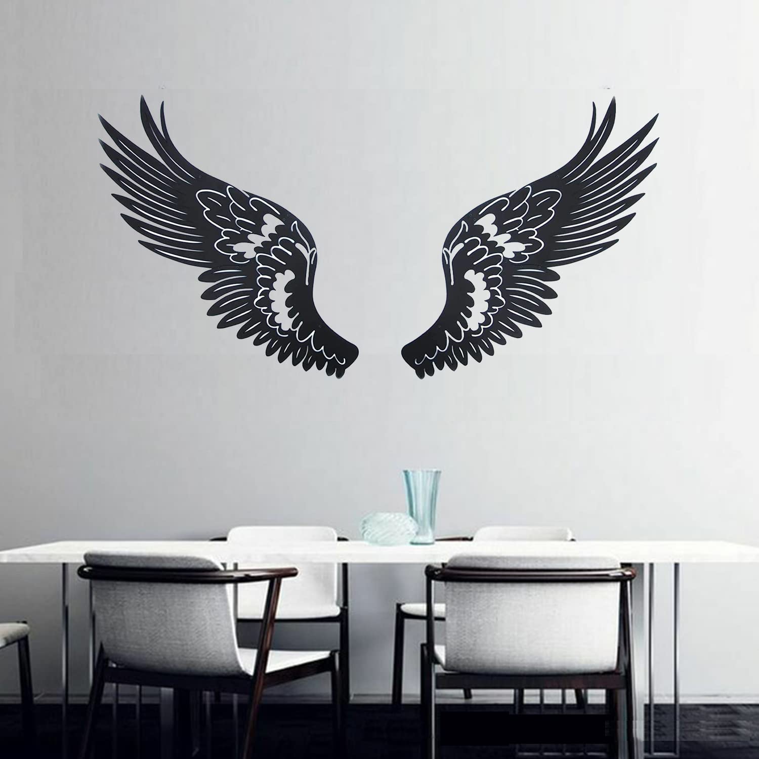 Buy Large Angel Wings Metal Wall Decor, 22 inch Medieval Modern Angel