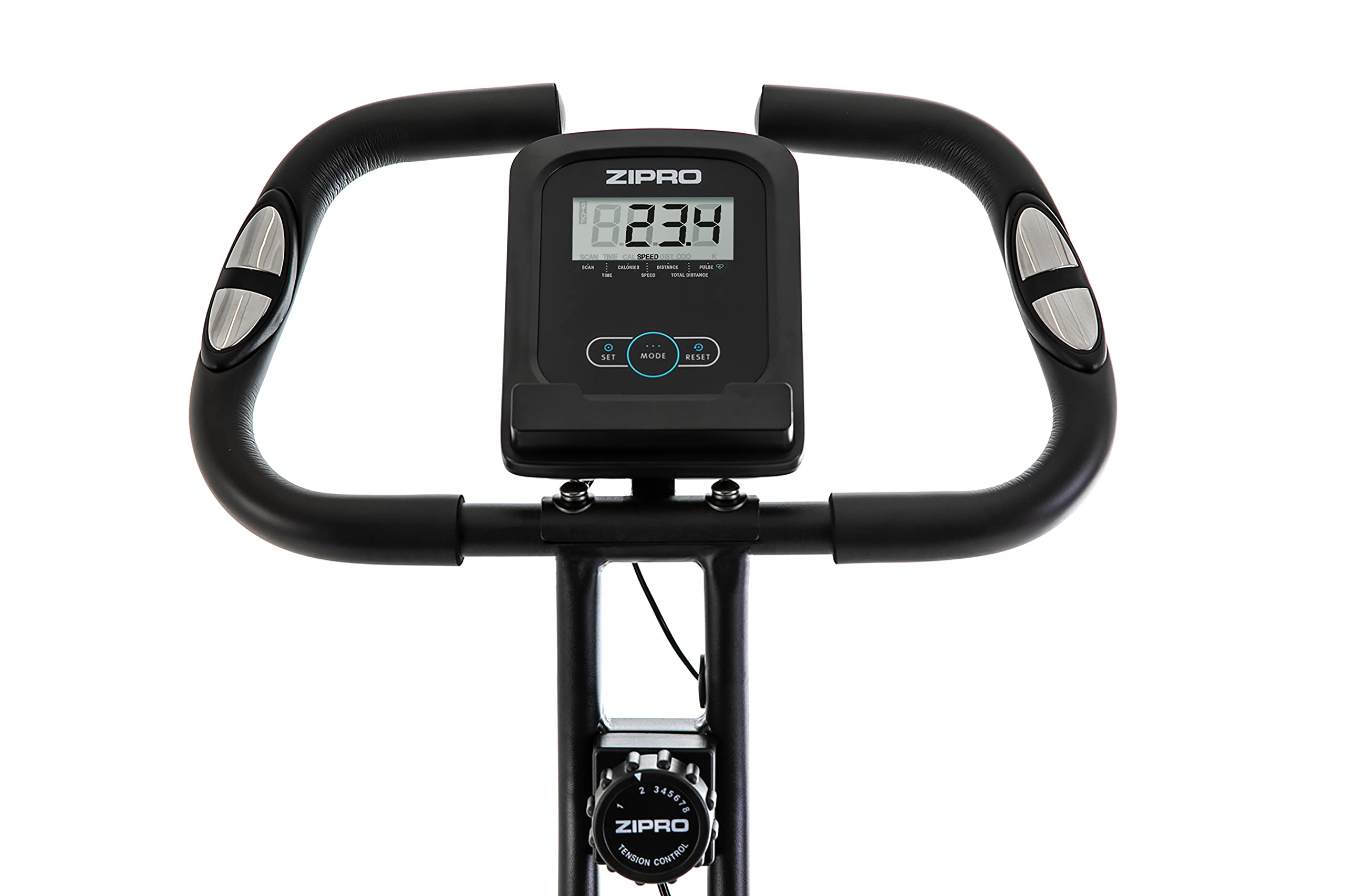 ZIPRO Cyclette da Casa Pieghevole con Magnetica Regolabile 8 Livelli, Sensori delle Pulsazioni, Display LCD e Sellino Comodo, Ciclette Silenziosa per Allenamento Cardio, Cyclette da Camera (Future X)
