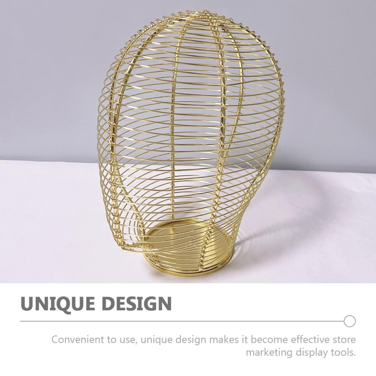 Soporte Metálico para Sombreros Dorado, Estante de Exhibición para Gorras de Tienda, Perchero de Mesa para Almacenamiento y Exhibición en Hogar y Comercio
