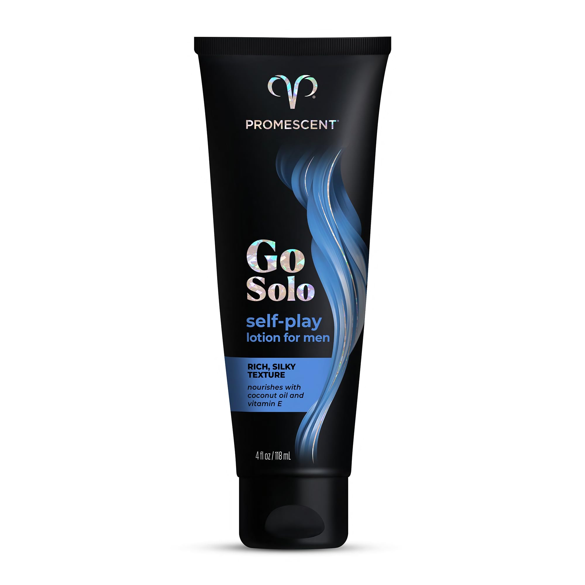 Go Solo Lotion for Men, Natural Unscented Moisturizing Ingredients with Coconut Oil and Sweet Almond Oil, Creamy Natural Texture, Fast-Absorbing, Made in the USA, 4 fl oz