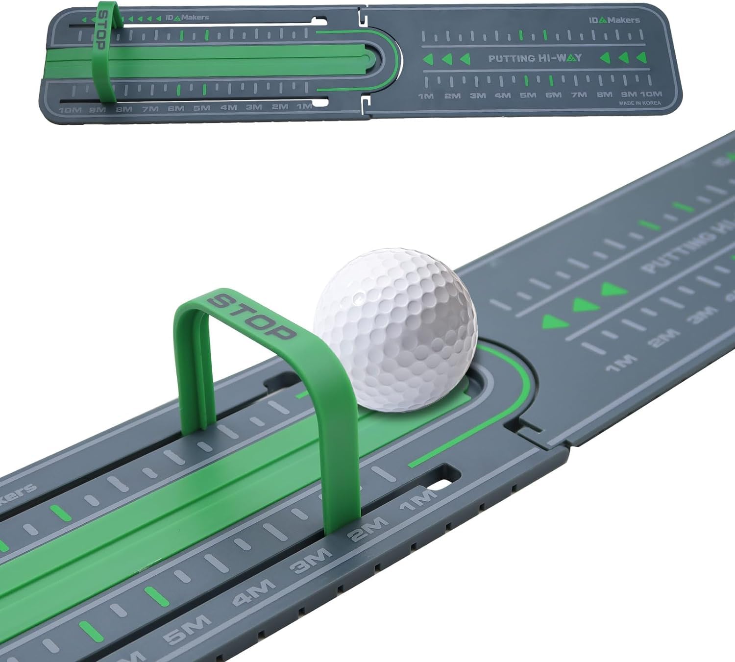 TOPPROSPER Golf Precision Distance Putting Drill, Golf Putting Alignment Rail, Precision Distance Control & Instant Feedback Essential Training Aid for Golf Beginner