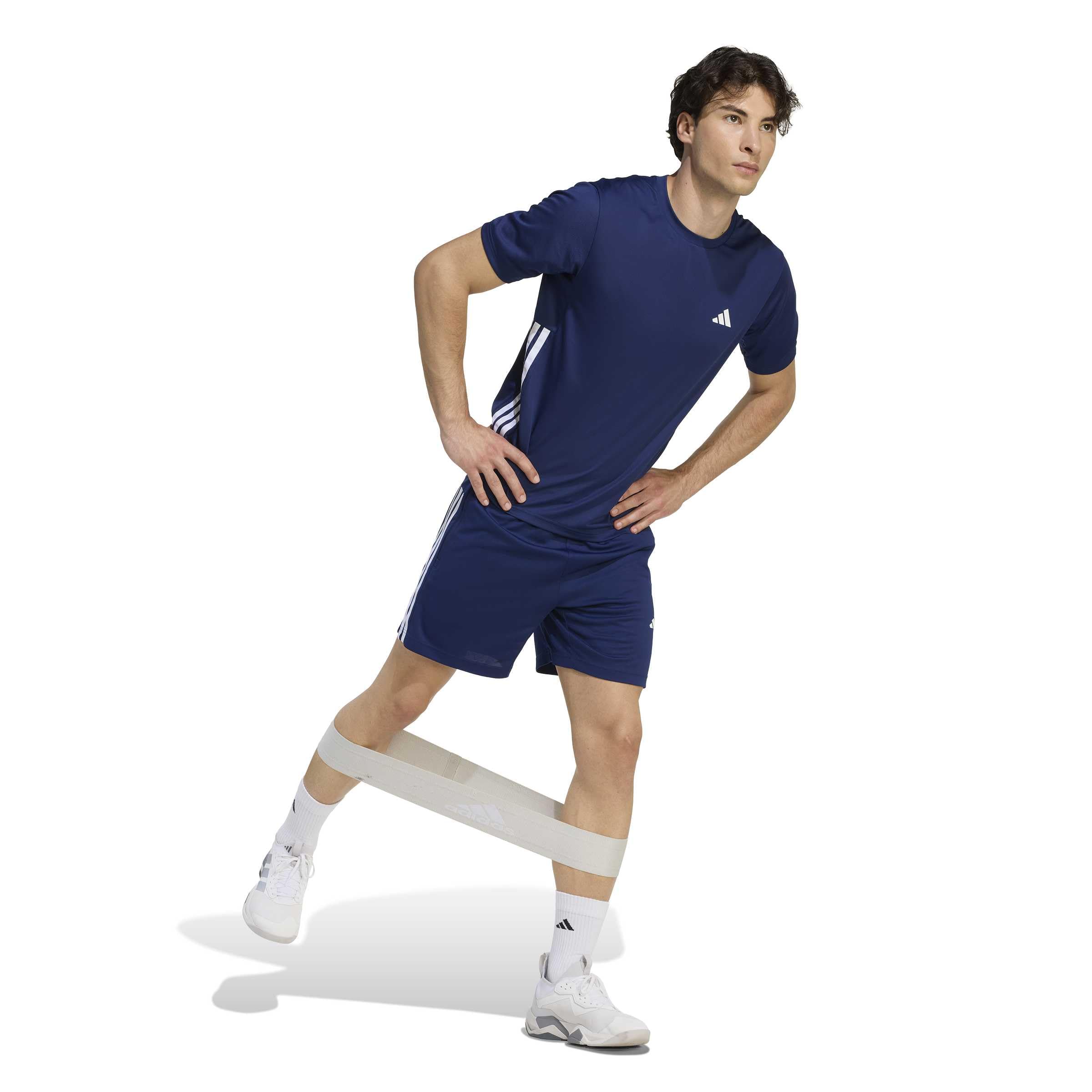 Adidas Workout Essentials Base 3-Stripes Pique Short 7inch - Pantalones Cortos Hombre