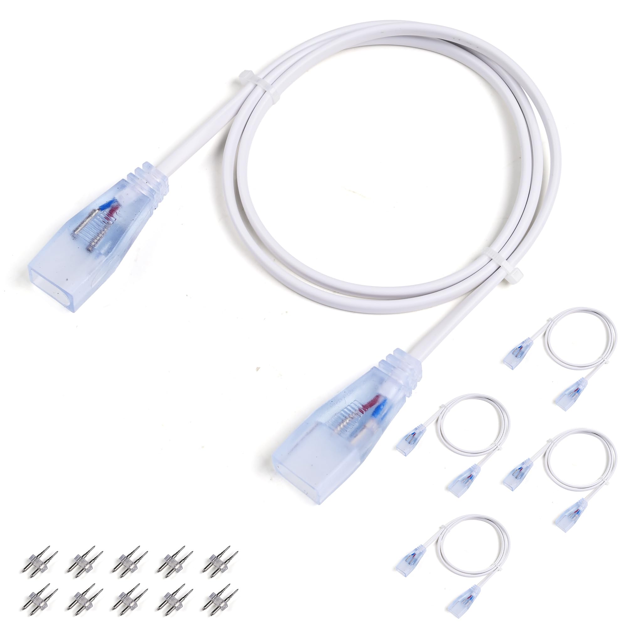 Yescom BiLume 2700K 5-Set 3ft 2-pin Neon Rope Light Connector Jumper Cable