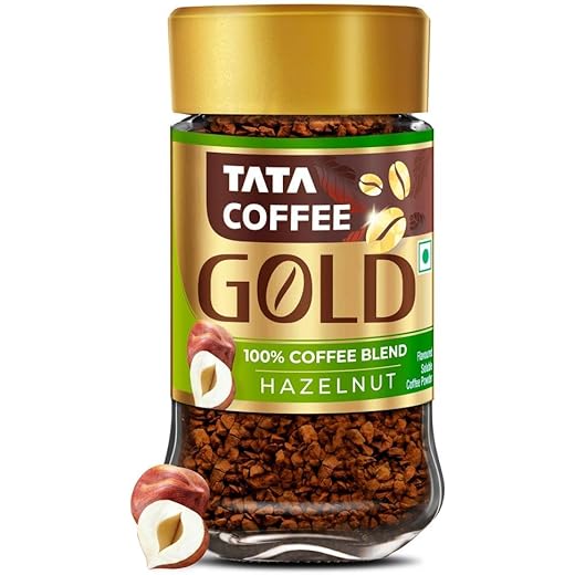 Tata Coffee Gold Hazelnut Flavoured Coffee 50g Jar Instant C