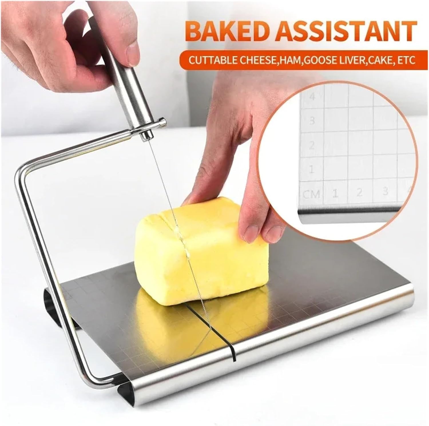 Fit for Multifunctional Stainless Steel Cheese Tool Set - Cheese Slicer, Sausage & Ham Cutter, Butter Knife, and Cheese Cutter with Scale