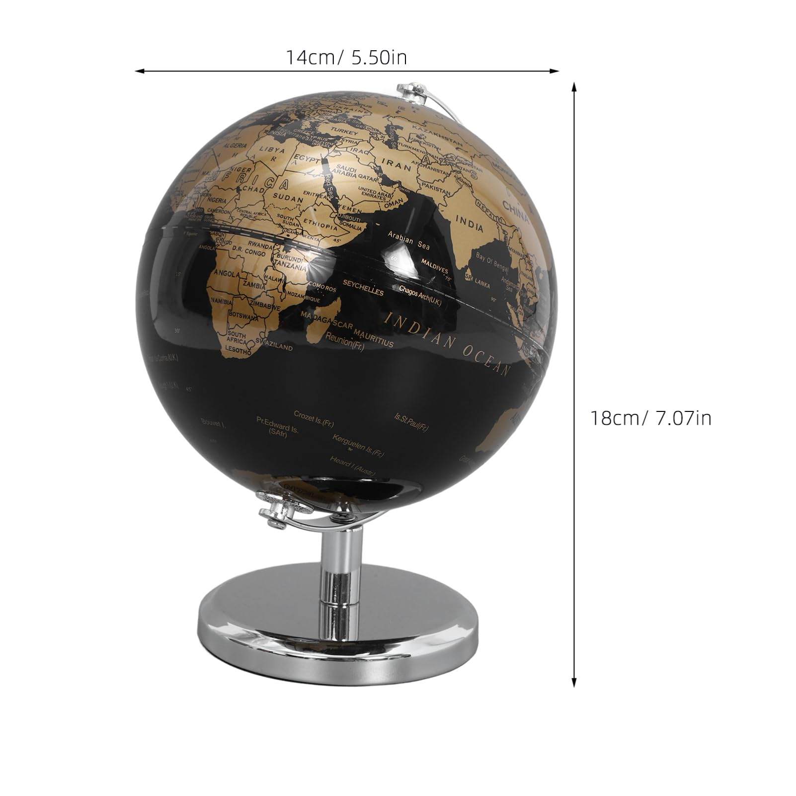 VILLCASE Vintage Ornament Rotating Earth Globe Ball for Home Decor Office Classroom Present