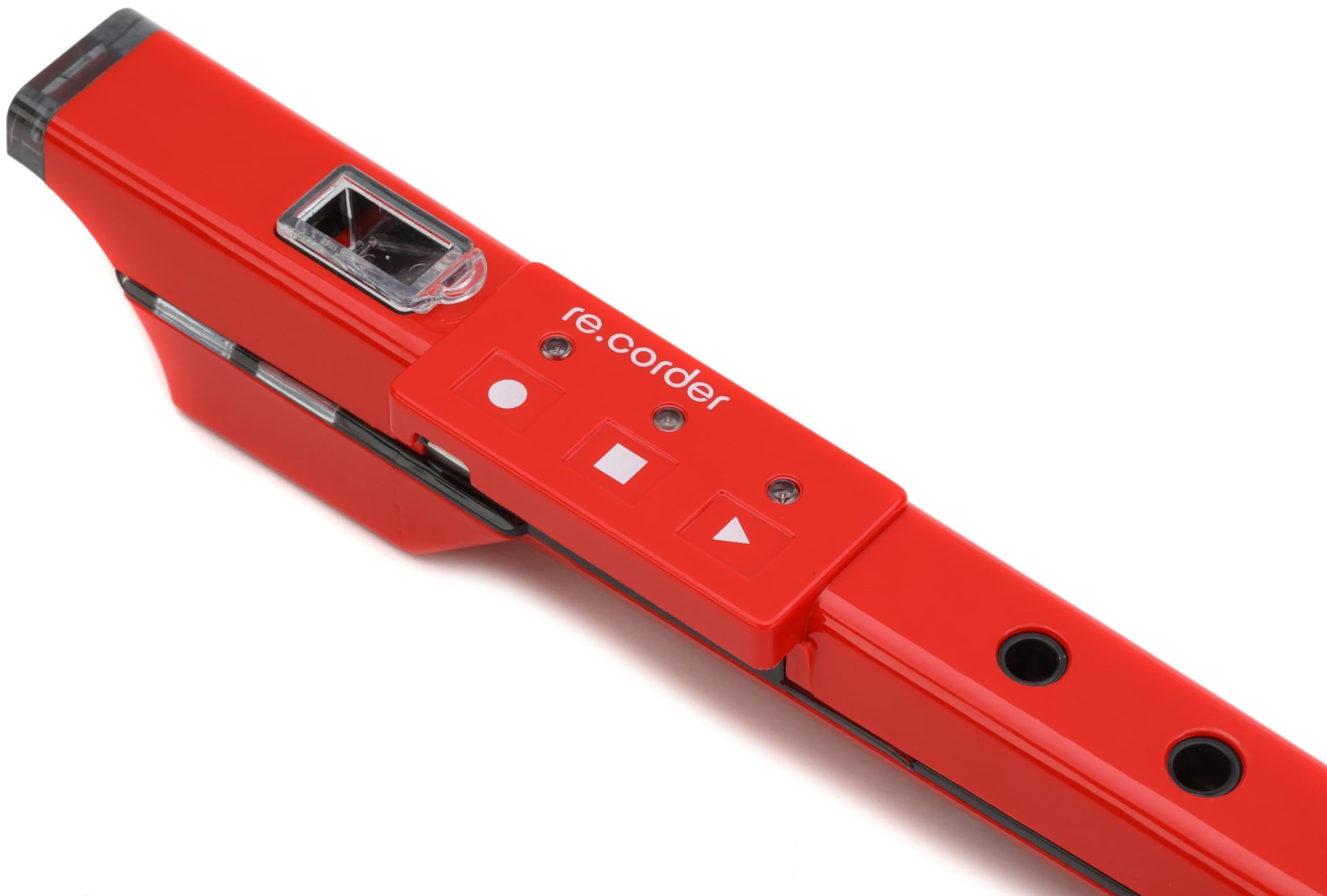 ARTinoise re.corder,flauto acustico digitale e controller MIDI wireless,App mobile 32 timbri,spartiti e esercizi su basi musicali,diteggiature personalizzabili,4 modalità di riproduzione (ROSSO)