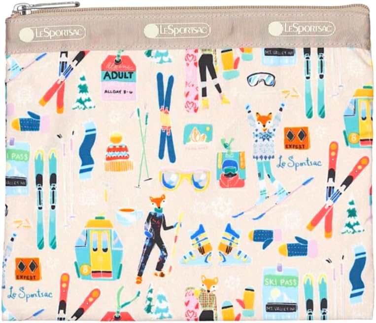 Deluxe Everyday Bag Skiing Foxes print