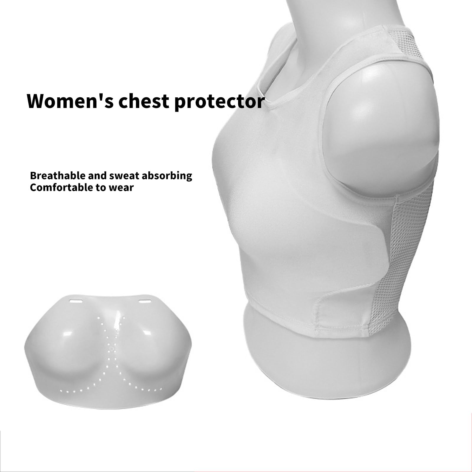 Protège-poitrine pour femme pour boxe, karaté, teakwondo, boxe, karaté, facile à utiliser