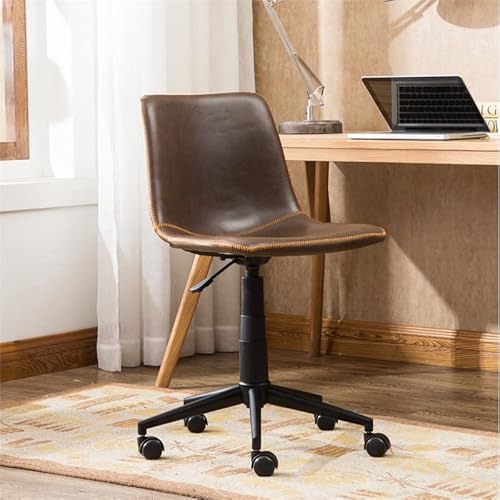 Roundhill Furniture Cesena Faux Leather 360 Swivel Air Lift Office Chair, Brown #TOP3