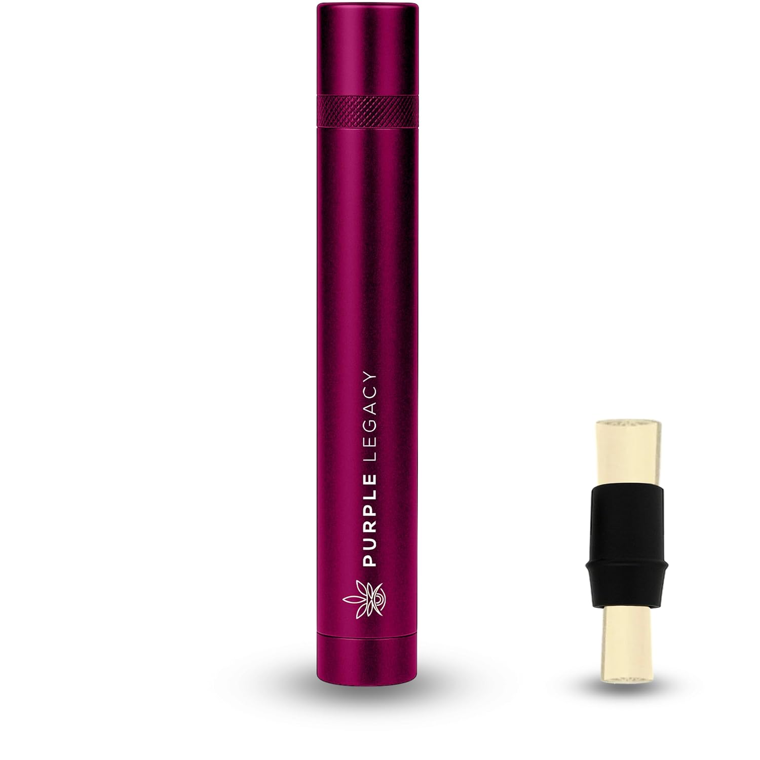 Aluminum Airtight Storage Tube – 5.43" Waterproof & Metal Container for Travel, Pills, Small Accessories & Essentials – Portable Screw Lid Case (Purple)