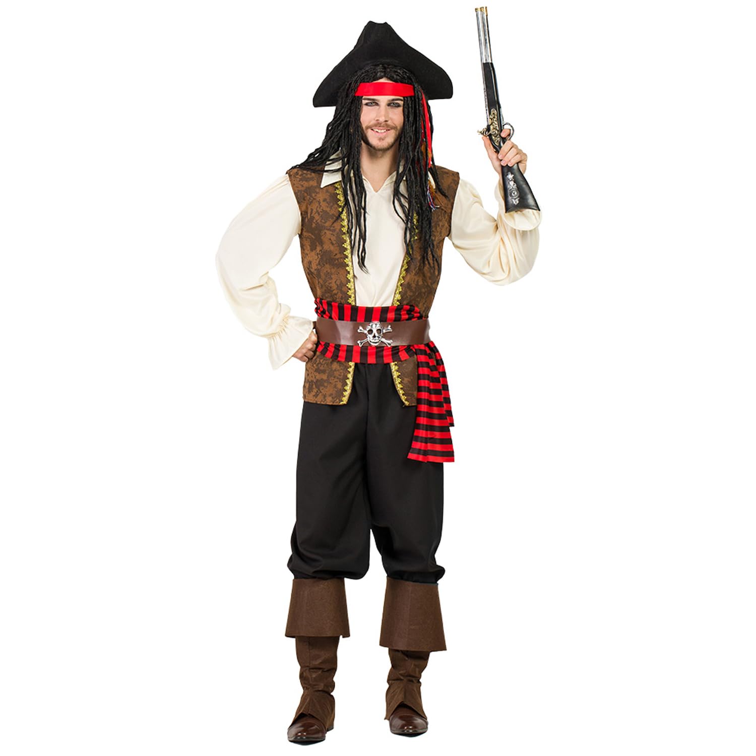 Boland 84062 Adult Pirate Jones Costume, Multicoloured, XXL