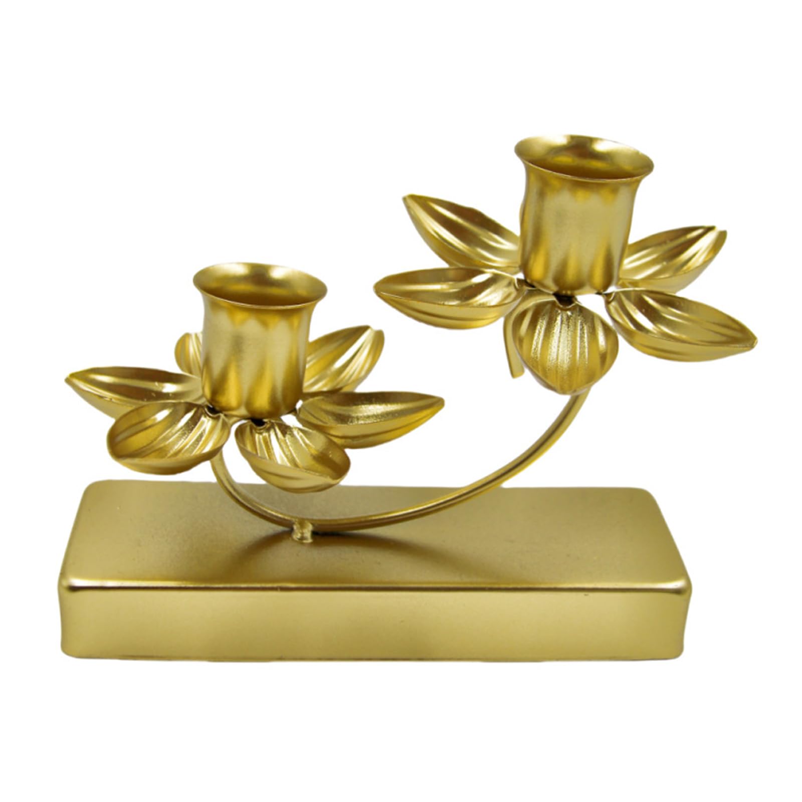 Kalttoy Holder Metal Candlestick Unique Lamp Shape Desk Candlelight for Sophisticated Home Decors Classical Home Decors