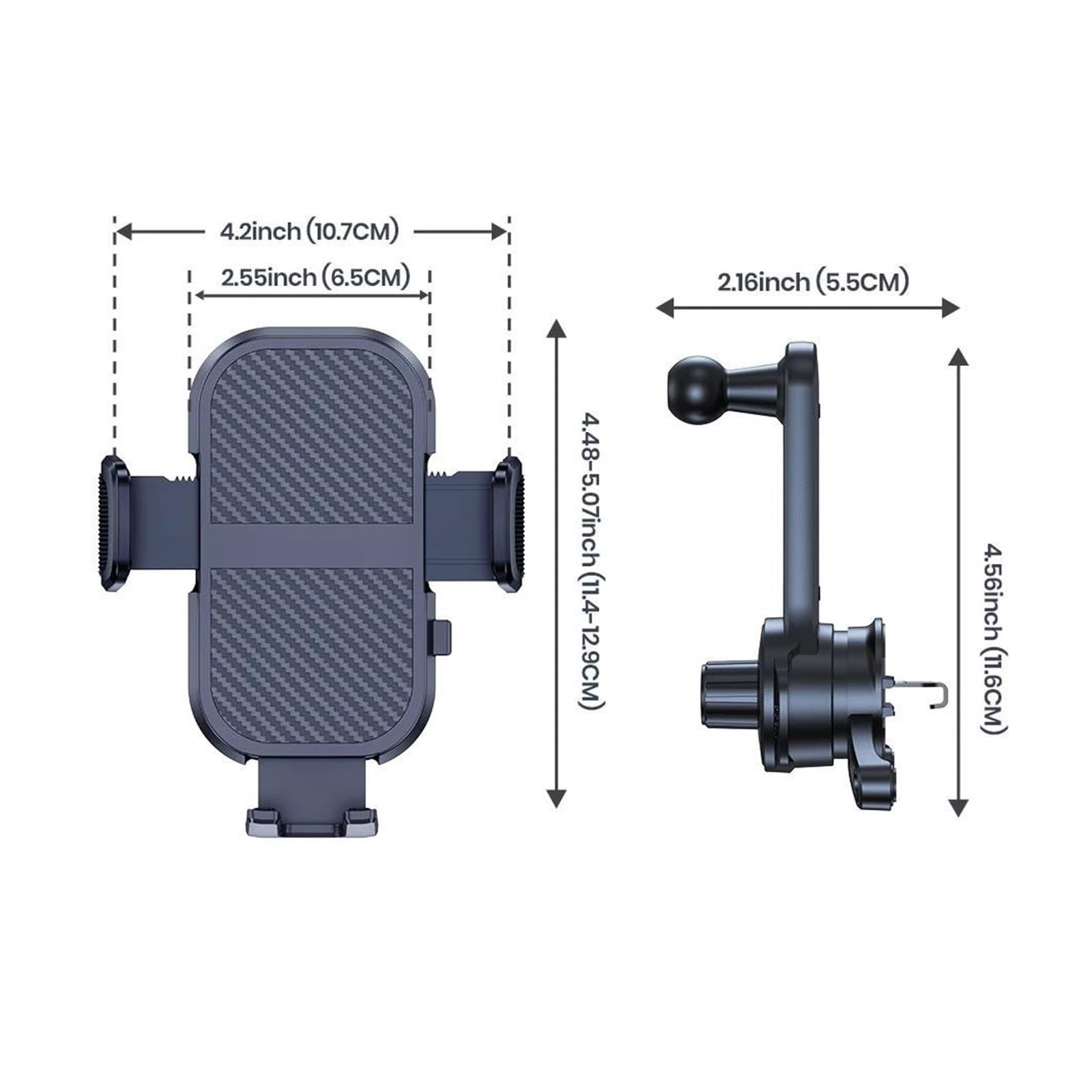 Porta Cellulare Auto Supporto per cellulare con presa d'aria per auto, gancio metallico retrattile a tre punti di supporto