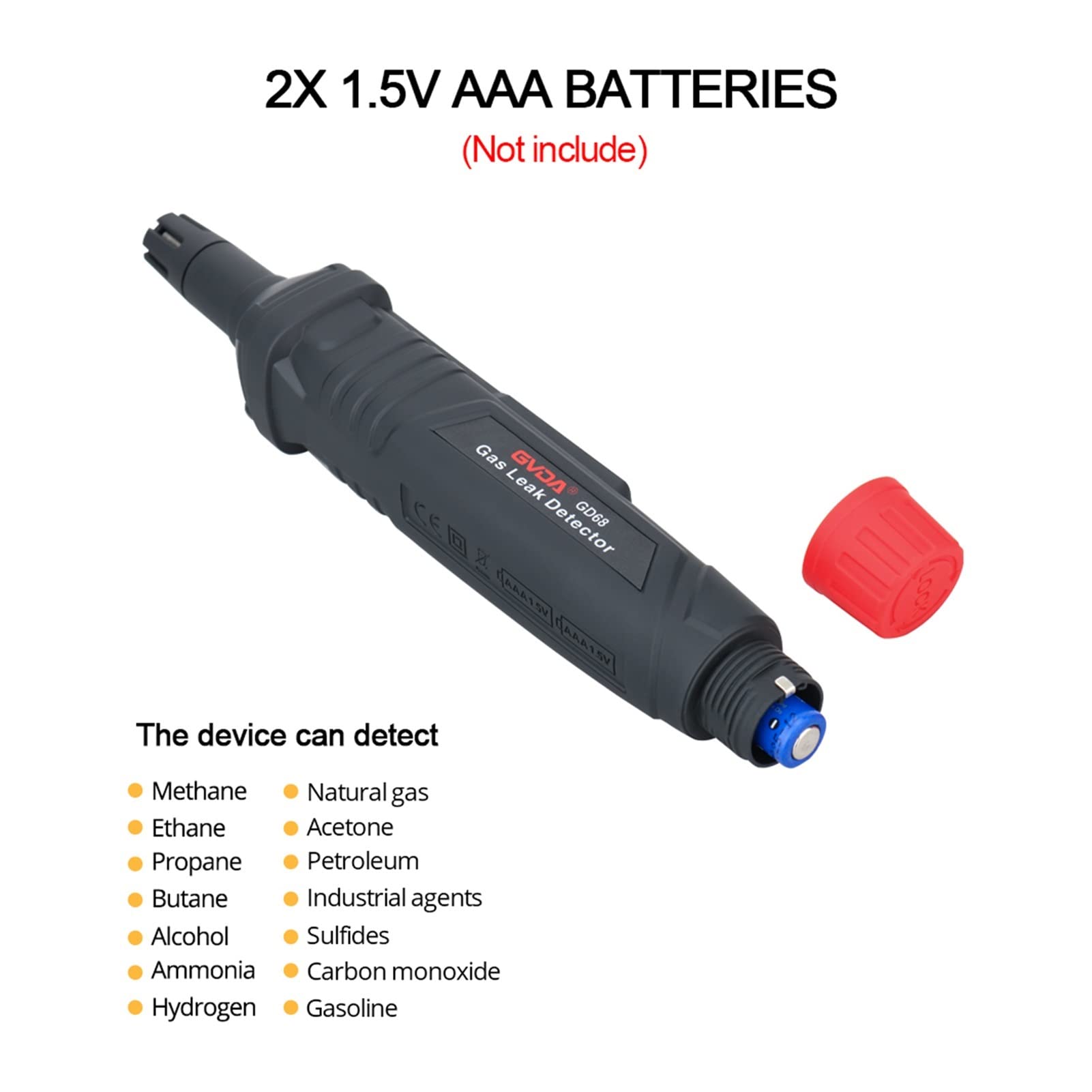 Monitor de Calidad del Aire Profesional Analizador de Gases de Gases de Gas Natural portátil for detectores de Fugas de Gas inflamable Combustible Ppm Meter 1000ppm Sonido de luz de Sonido