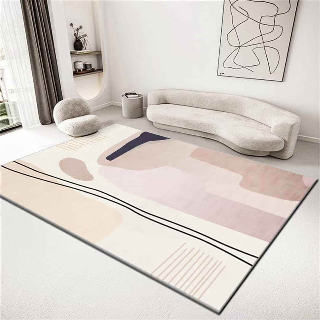 Tapis salon beige et chaleureux pour chauffage par le sol 140x200