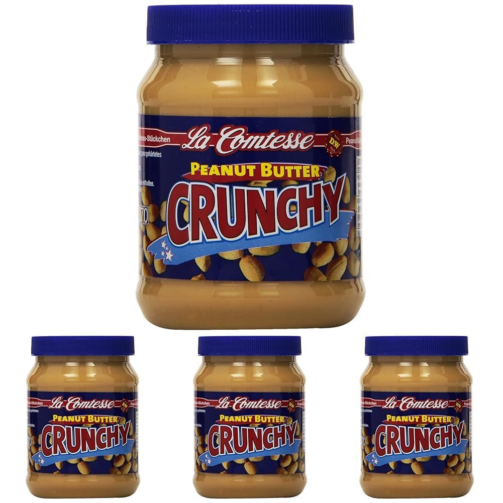 Erdnusscreme Crunchy La Comtesse, 350g (Packung mit 4)