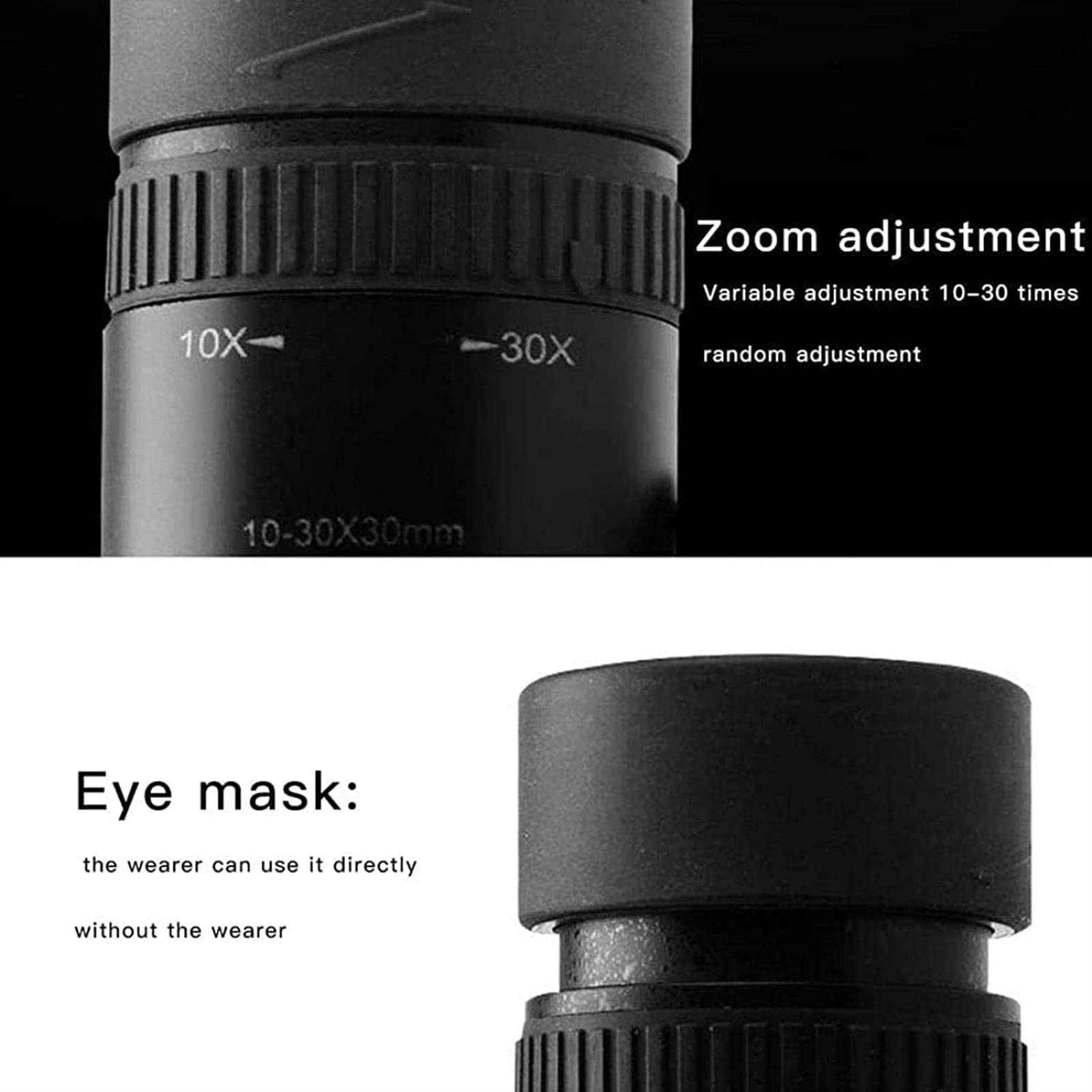 AGAATI Telescopio monoculare Zoom 10-300X40 Il telescopio monoculare per binocolo Supporta Lo Smartphone con la Luce