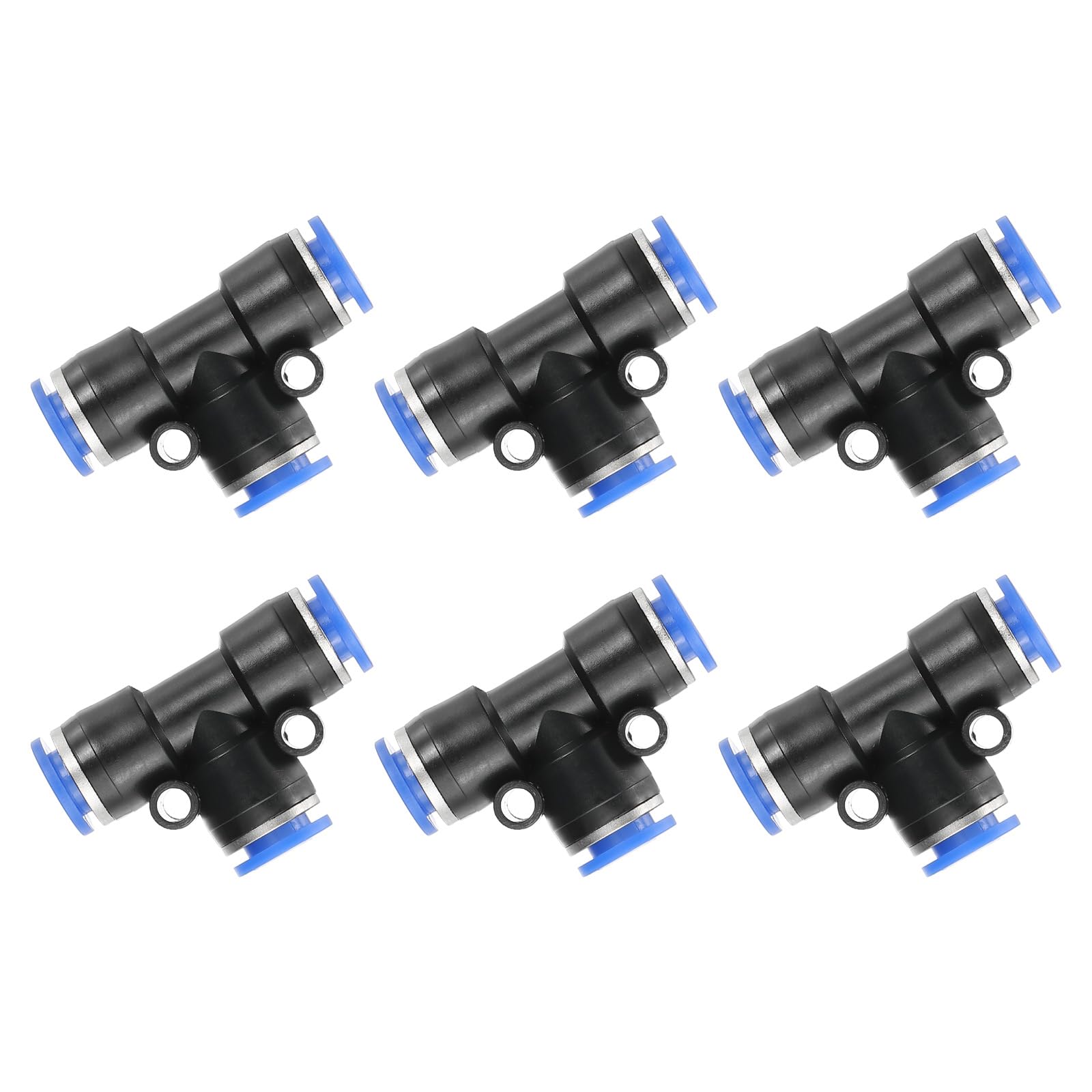 Conector en T de 5/16 de triple empuje PATIKIL para manguera de aire de unión rápida
