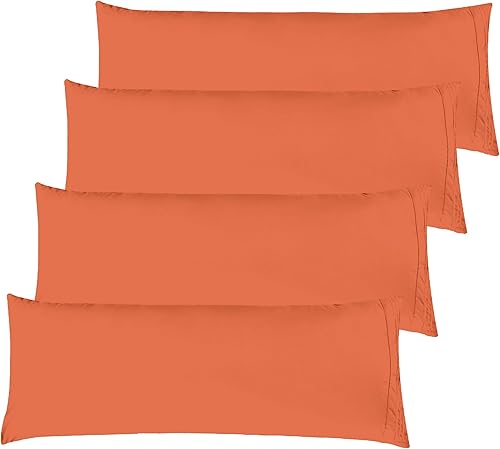 Elegant Comfort Paquete de 4 fundas de almohada sólidas de microfibra de calidad egipcia de 1500 hilos, tejido suave, resistente a las arrugas y a