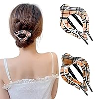Vista 1 de Yusier 2 pinzas para el cabello con forma de corazón para cola de caballo, pasadores elegantes para mujeres, accesorios para el cabello rizado