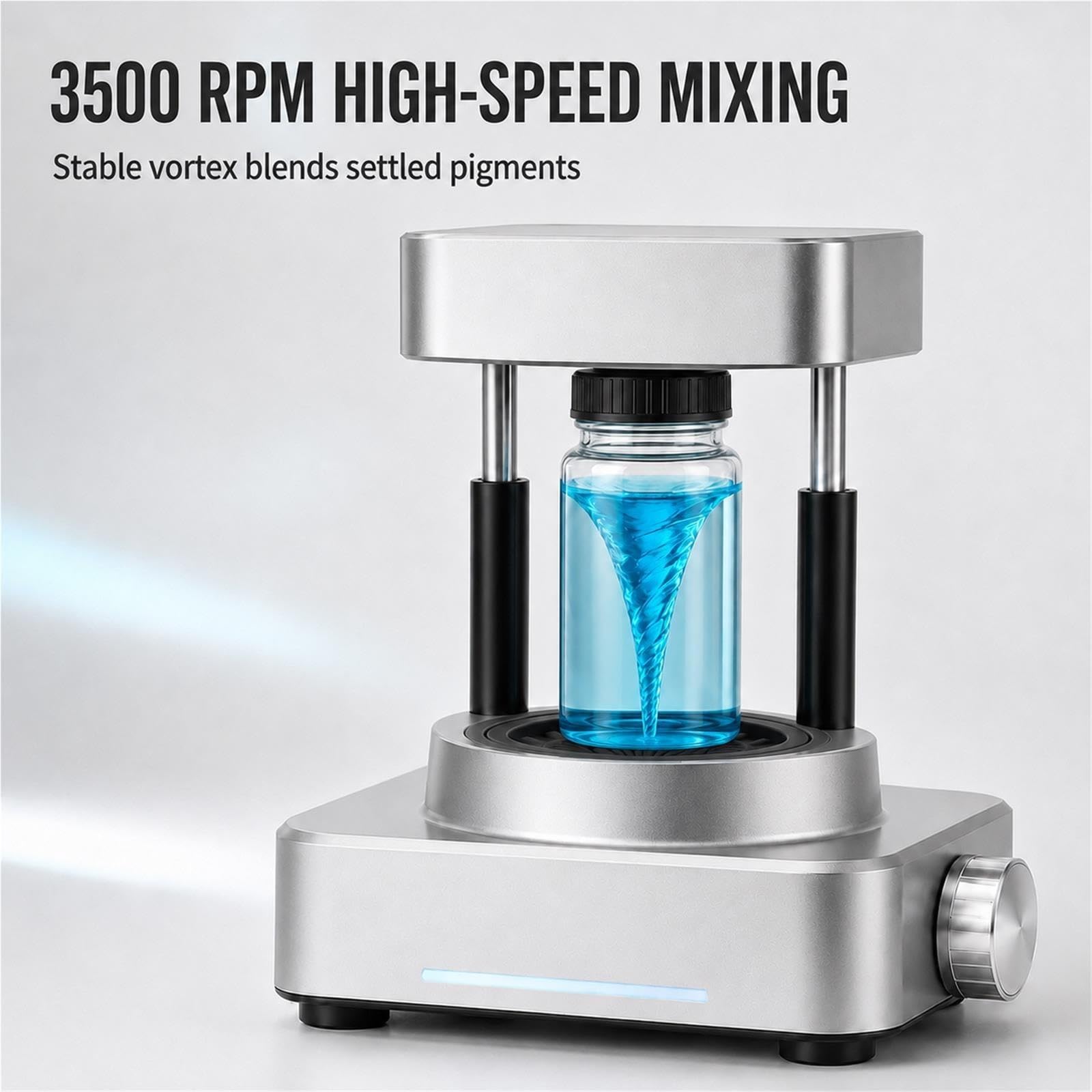 Mezclador Vortex 3500 RPM, 3 Velocidades, Frascos De 35–125 Mm