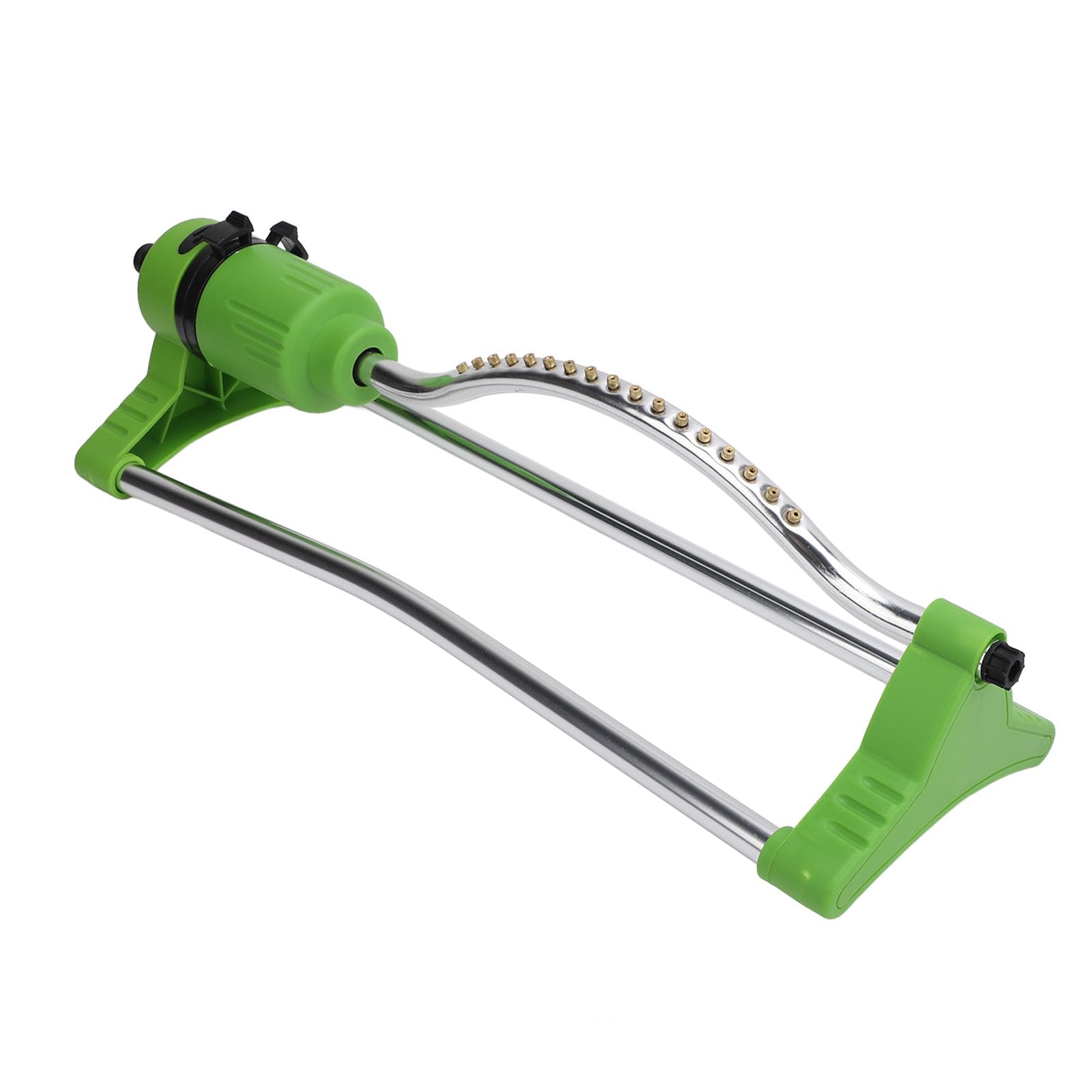 Irrigatore oscillante per prato 17 fori Irrigatore oscillante automatico regolabile per irrigazione Strumento di irrigazione per giardino ABS Lega di alluminio Rame 46x15x1
