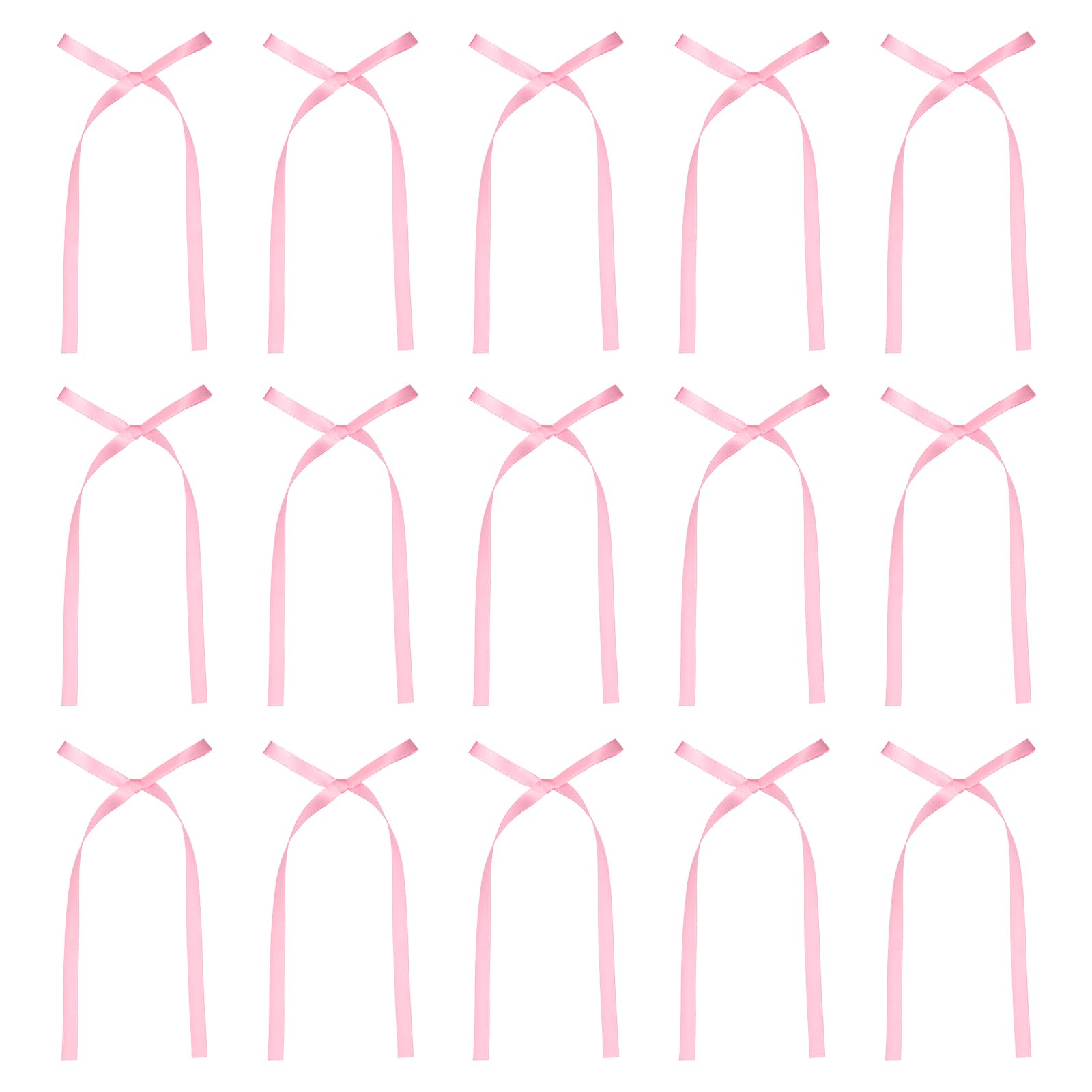 Muiltvoe 50 Pcs Bow Cake Toppers, 3x5.7 Inch Bow Cupcake Toppers Satin Bowknot Bow Party Decorations for Cake Dessert Craft DIY Decorating Wedding Birthday Party, Champagne