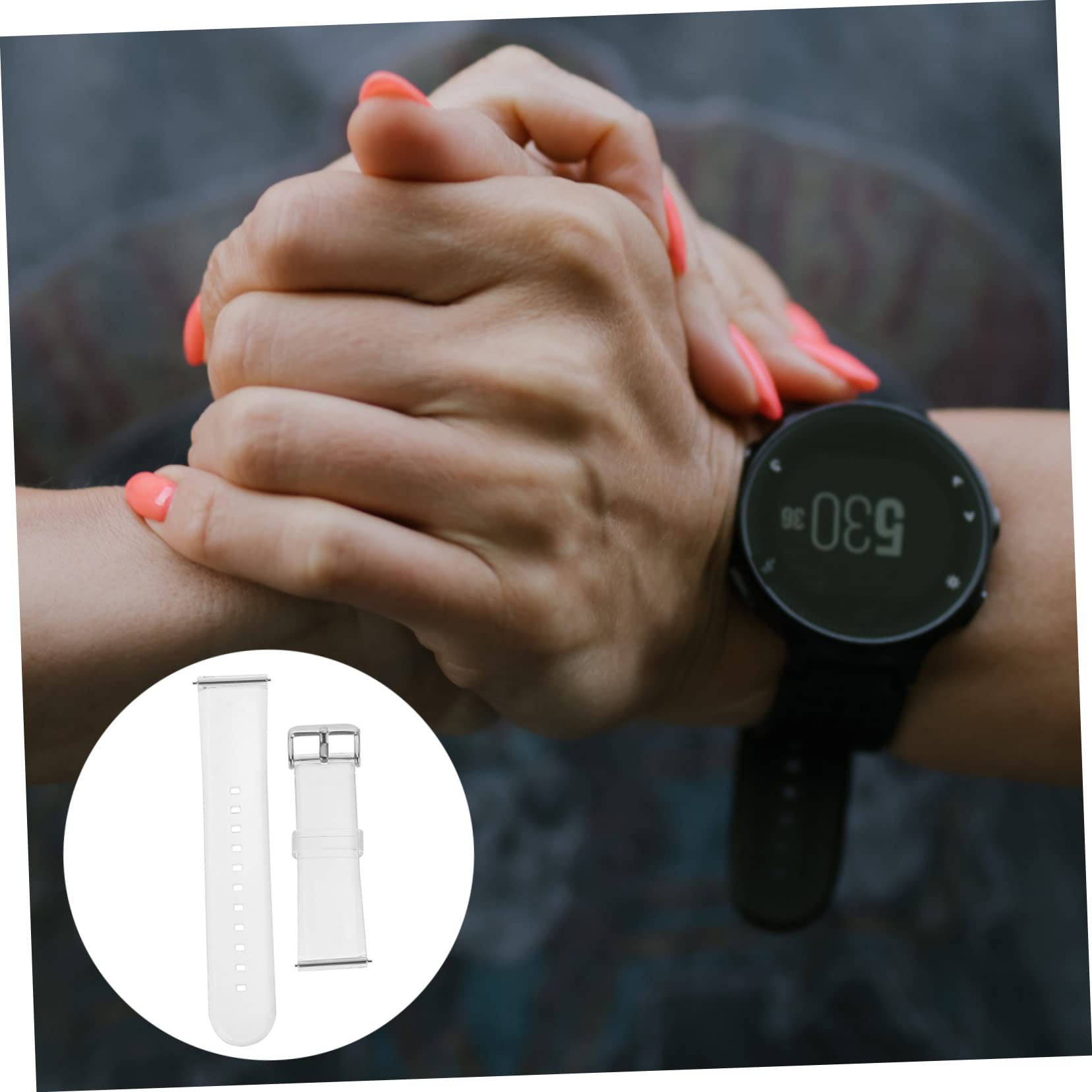 Uonlytech 5 Correas De Repuesto Para Reloj Ajuste Universal De Pvc Ajustables Cómodas De Llevar De Liberación Rápida A La Moda Para Negocios Informales Y Formales.