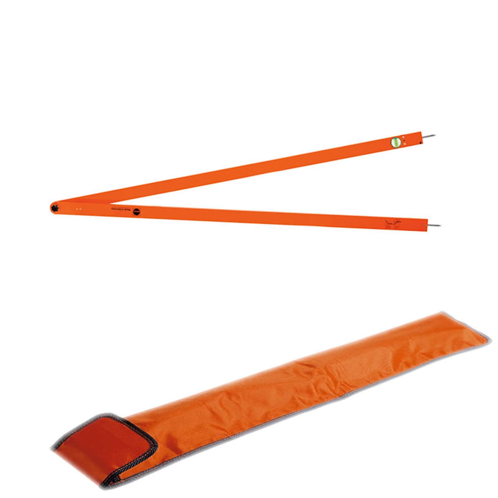 NEDO® Winkelfix long 1500 mm Winkelmessgerät inkl. Hülle & DEWEPRO Zollstock 2 m – Der Profi für exakte Winkelmessungen