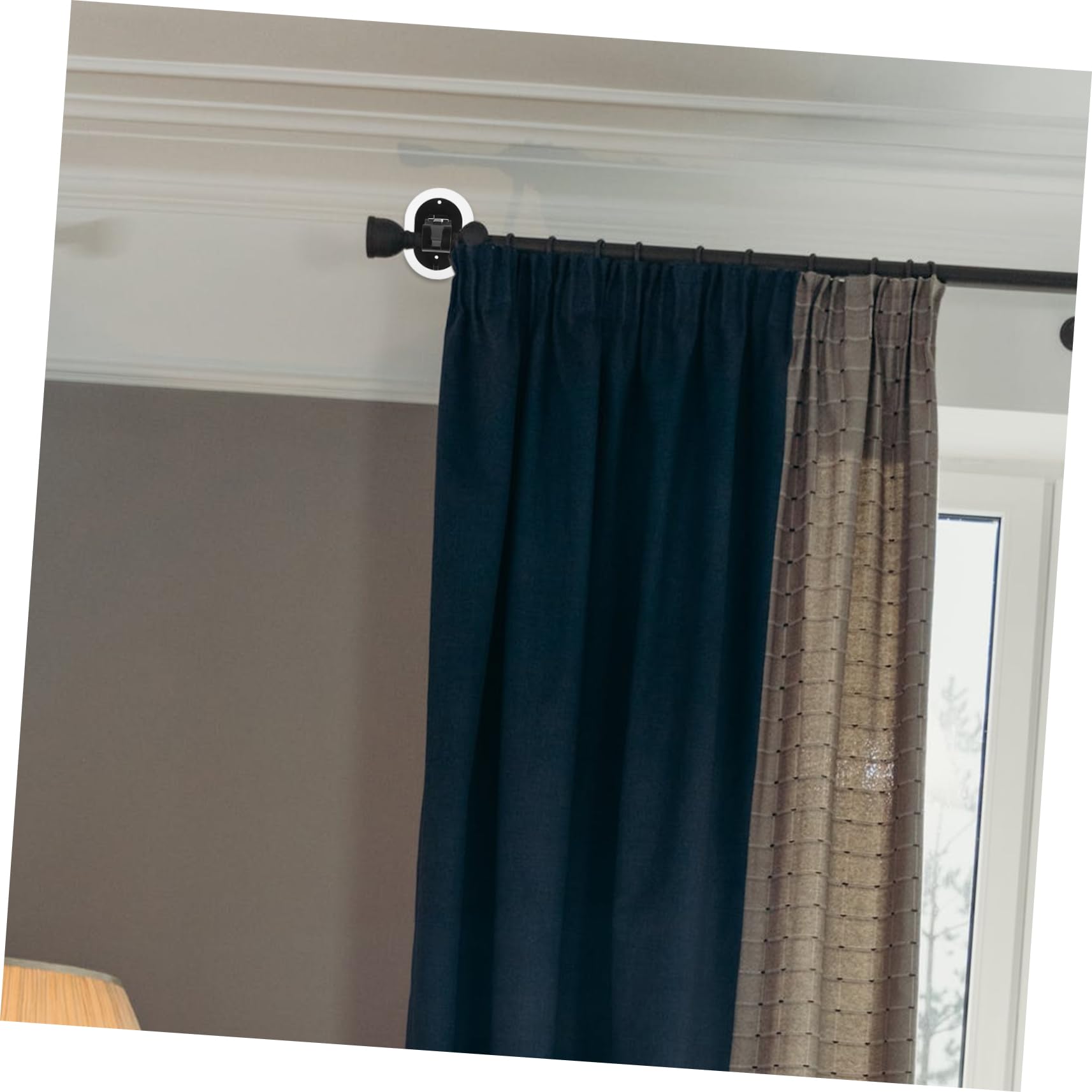 MAGICLULU 5 Ensembles Supports De Rideaux Auto Adhésifs Fixation sans Perçage pour Tiges De Rideaux Accessoires Plastique pour Bureau Et Maison 4 Pièces * 5