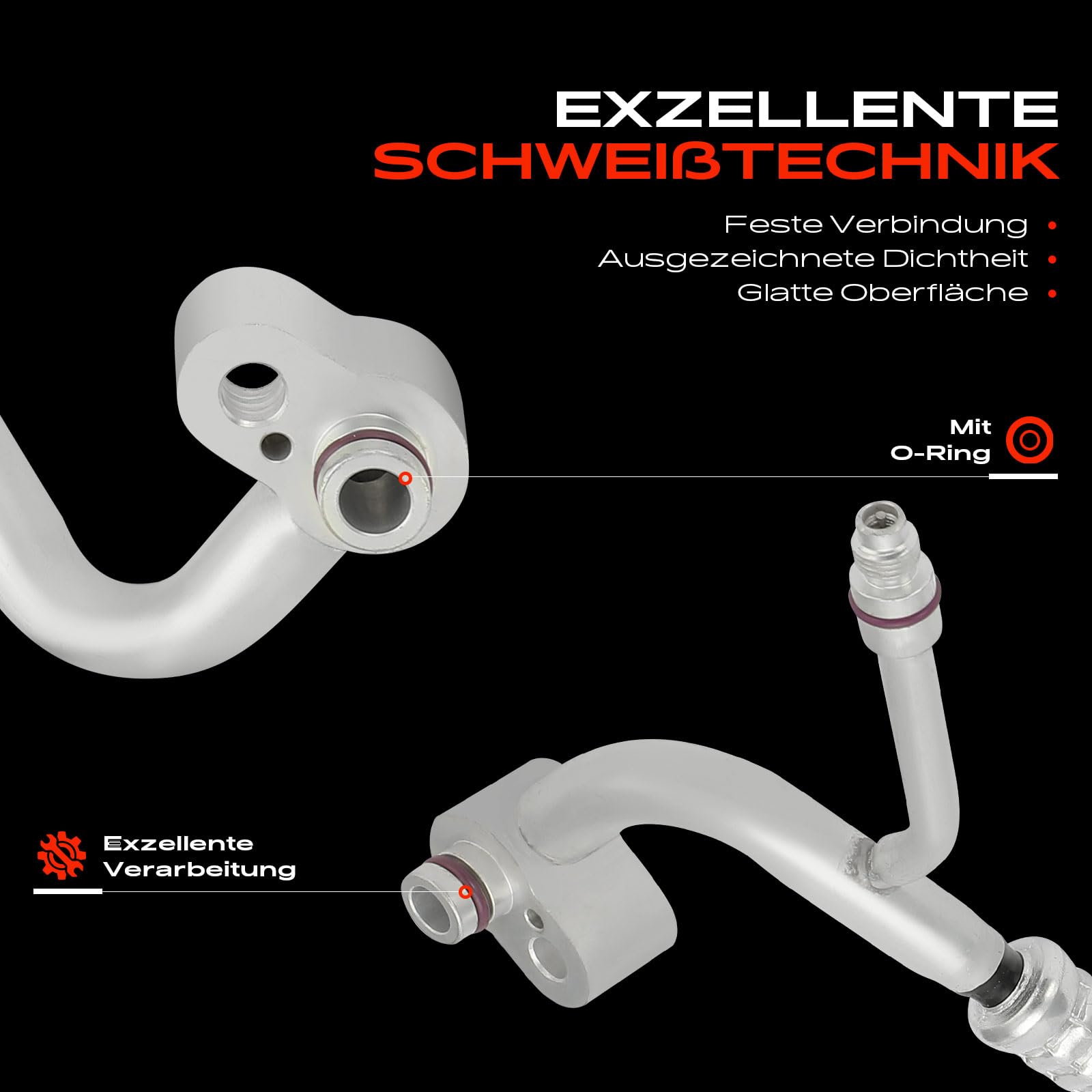 Frankberg Tubería de alta presión del aire acondicionado Dirección asistida Compatible con Golf VI 5K1 1.4L Golf VI 5K1 1.2L Golf Plus 521 5M1 1.2L Golf VI 5K1 1.6L Golf VI Variante AJ5 1.6L 119855