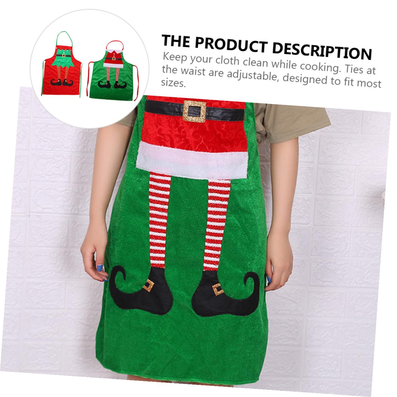 2 Delantales Navideños para Mujer Tamaño Único Material Resistente Baberos de Cocina para Hornear y Decoración Festiva Reutilizables y Fáciles de Lavar Ideales para Cocina y