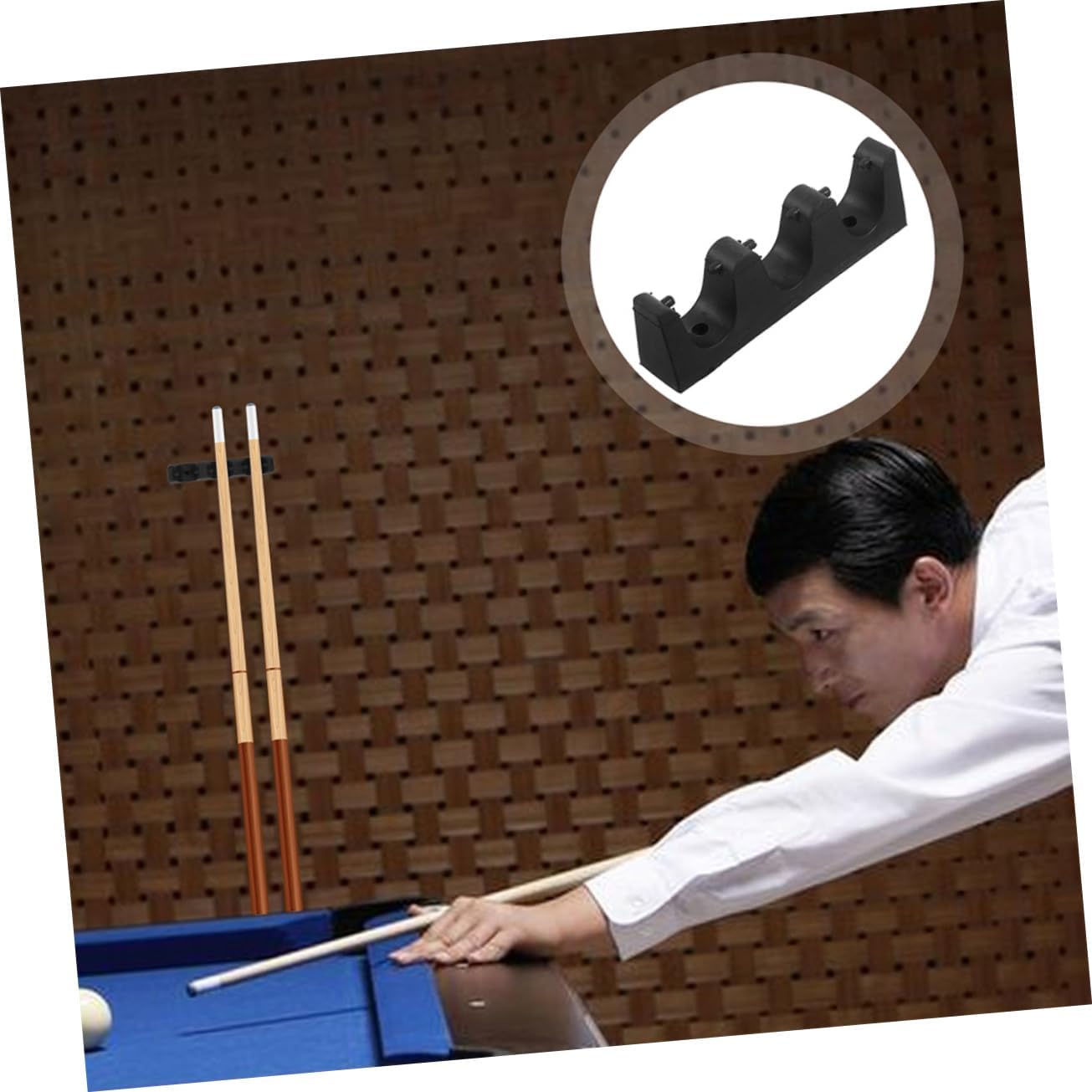 2pcs Accurate Rod Holder Billiard Cue Stand Pool Stick Decorative Pole Rack for Pool Table