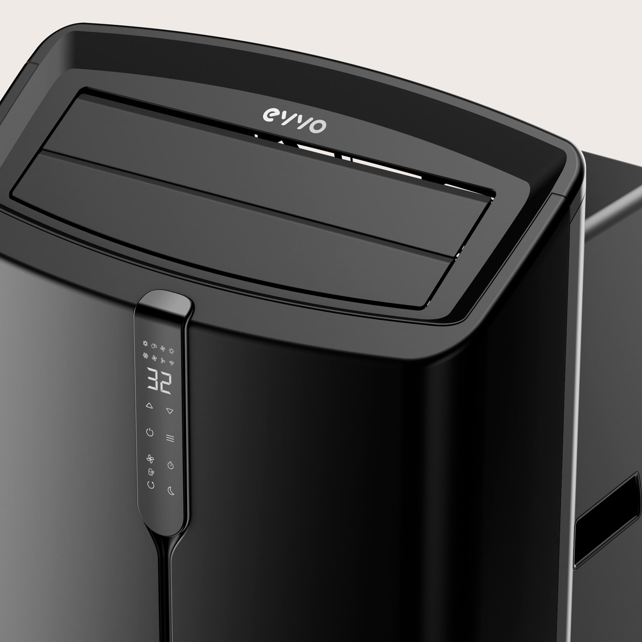 EVVO Clima P14 Silent Climatiseur portable Wi-Fi 14 000 BTU avec pompe à chaleur pingouin climatiseur et chauffage Wi-Fi silencieux déshumidificateur froid et chaleur avec kit de fenêtre