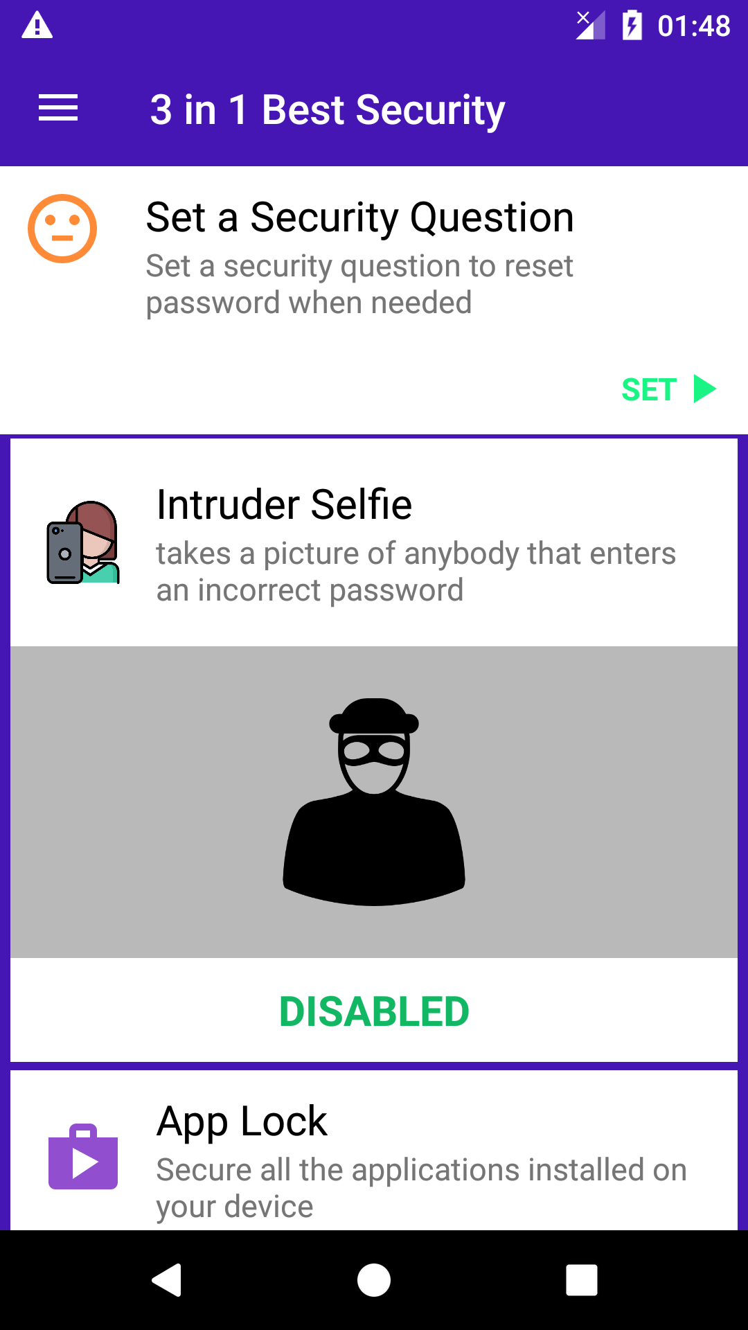Security Anti Intruder & app lock & alarm - App on Amazon Appstore