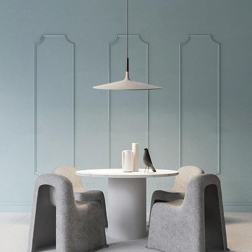 Lámpara Colgante Disco Creativa Nórdica, Lámpara Cemento Minimalista