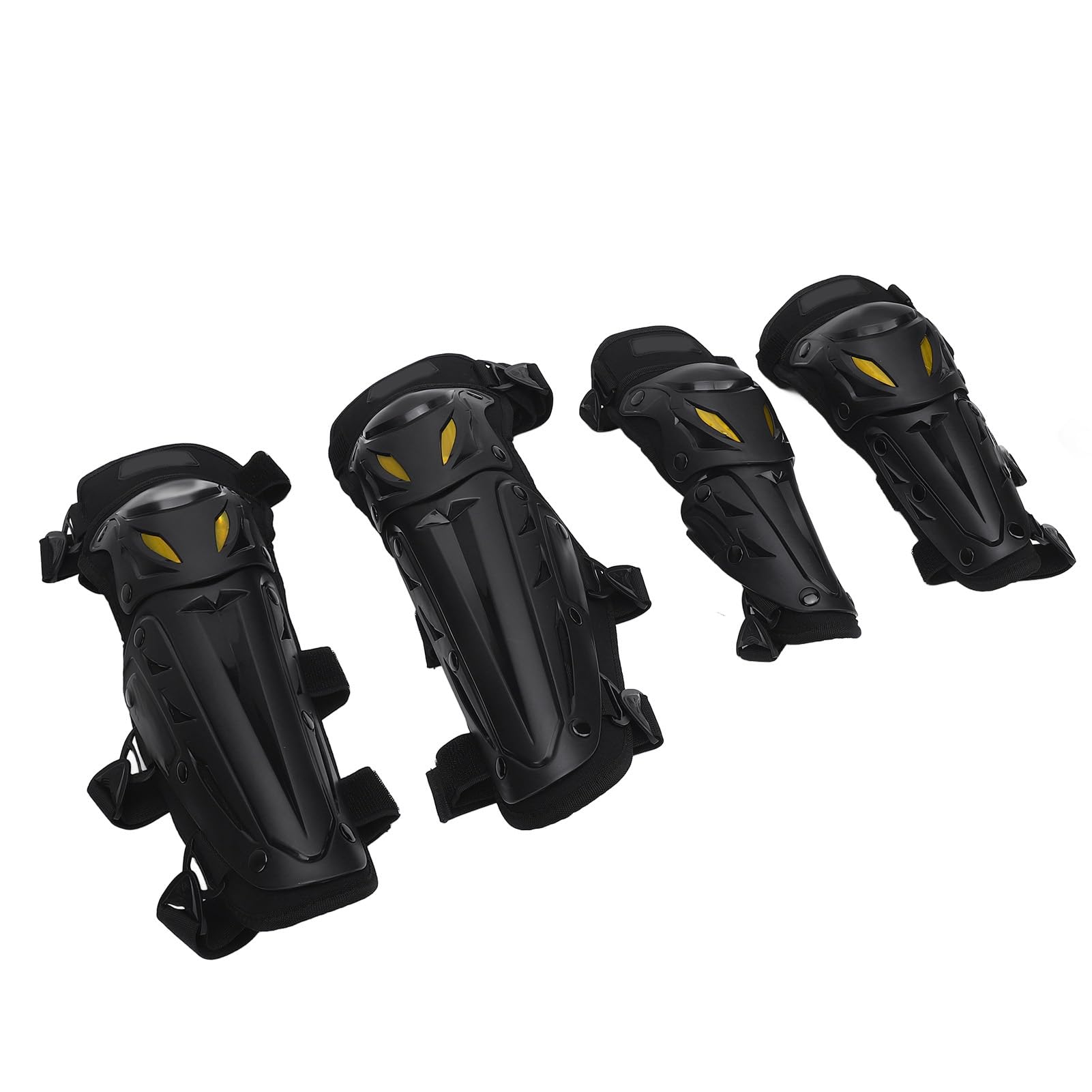 Aramox Ginocchiere Motocross Gomitiere 2 in 1 Equipaggiamento Protettivo Ginocchio Regolabile Parastinco con Design Precurvato a 180 Gradi Cinturino Plug-in per Motociclette per A