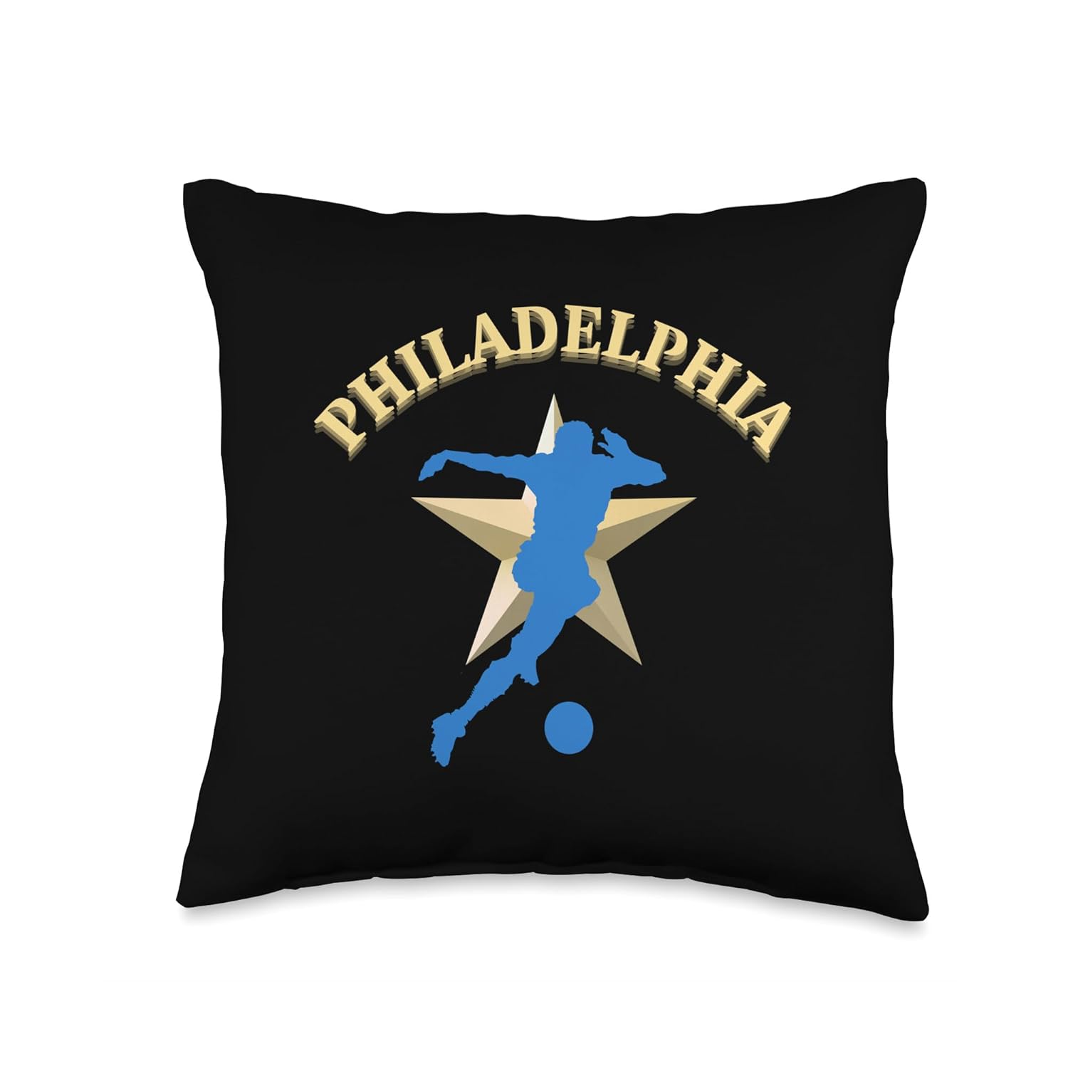 Philadelphia Soccer Fan Support Stadium Show Your Support Throw Pillow