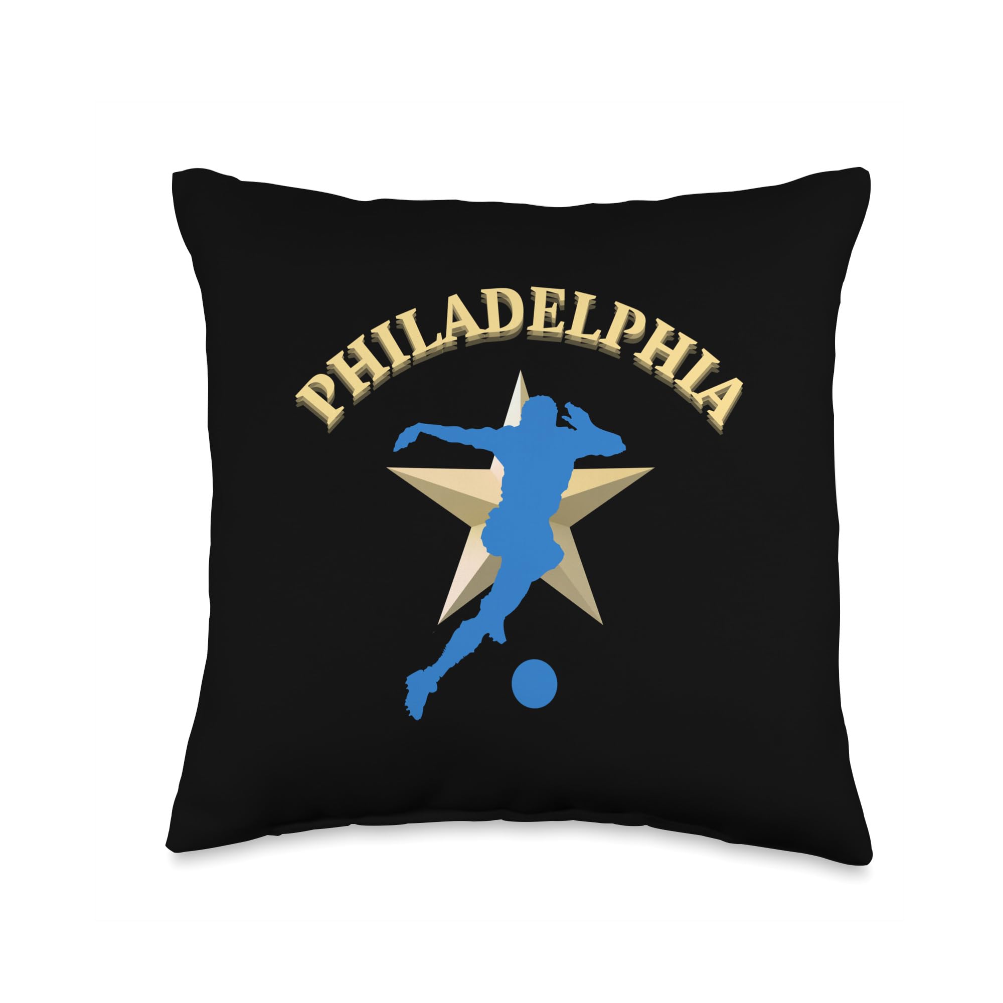 Philadelphia Soccer Fan Support Stadium Show Your Support Throw Pillow
