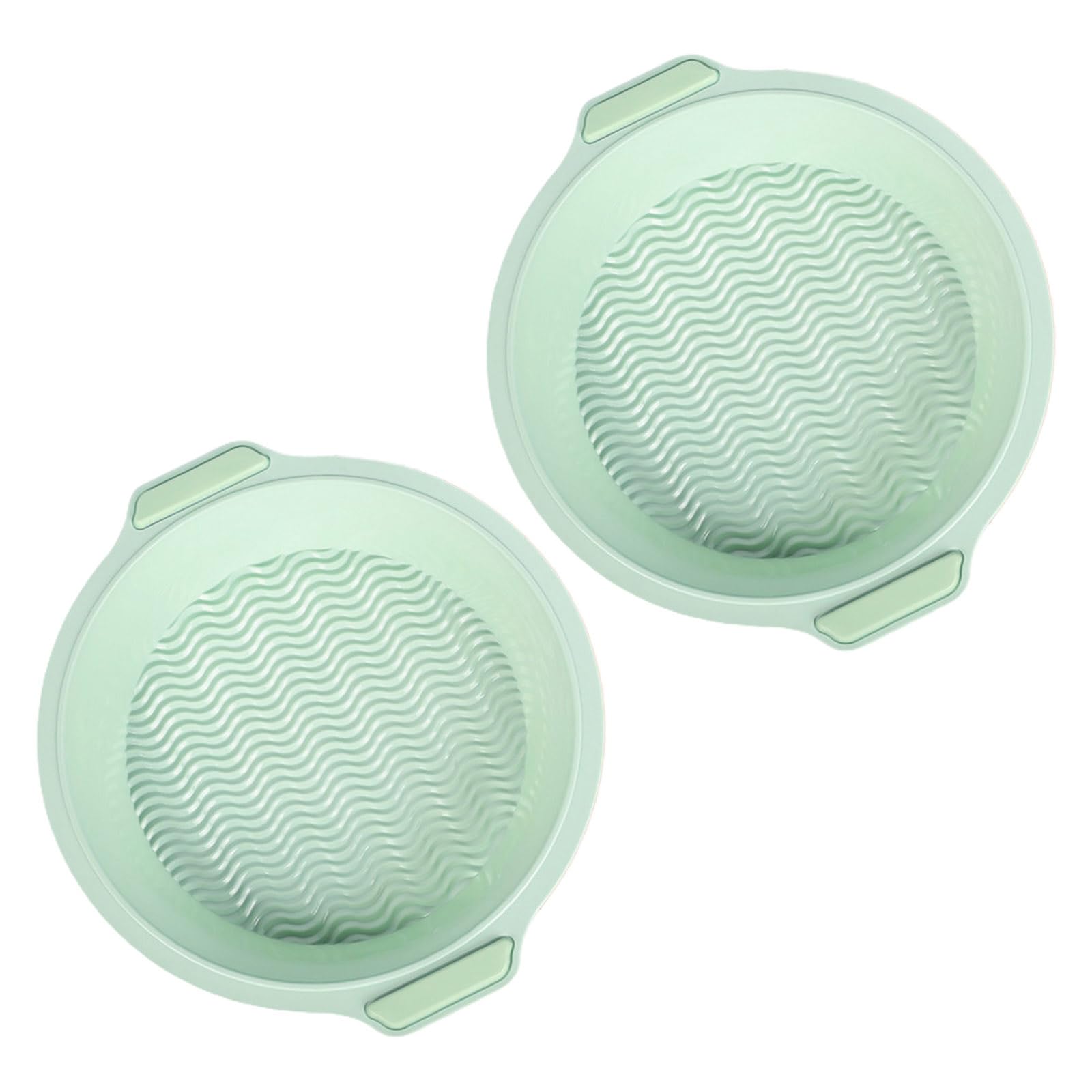 Buxuaaaa 2 PCS Non-stick Baking Molds Silicone Bakeware Set Muffin Pans Cake Pans Loaf Round Cake Mold Silicone Pan Set