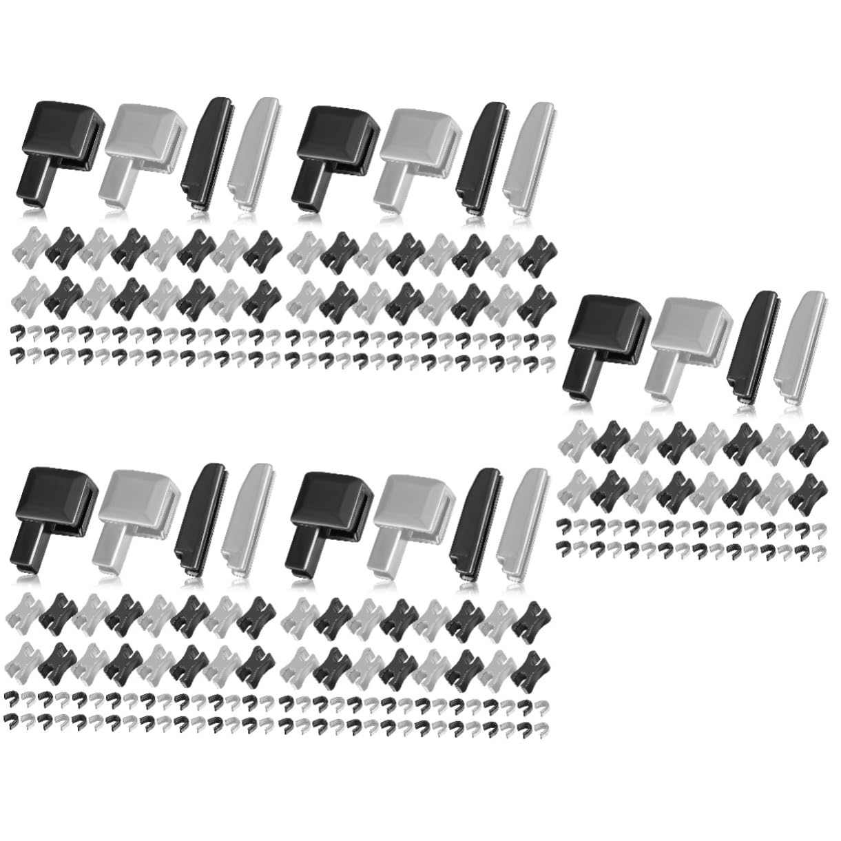 SHINEOFI 5piezas Kit De Reparación De Cremalleras De Accesorios Metálicos Para Ropa Chaquetas Jeans Maletas y Mochilas Herramientas De Reemplazo De Cremalleras