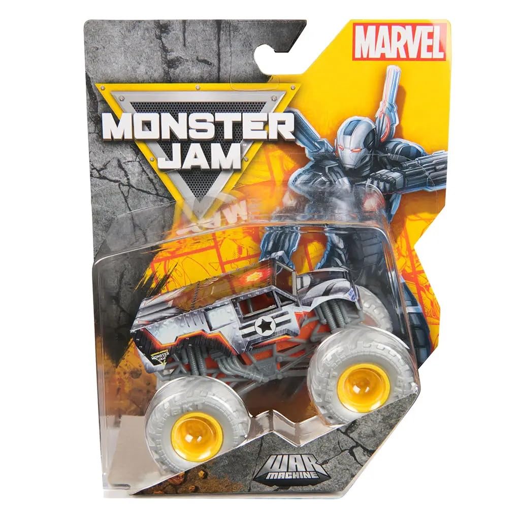 Monster Jam Marvel War Machine Monster Truck 1:64 Die-Cast Vehicle, Series 05, Official Spin Master Truck for Kids & Collectors