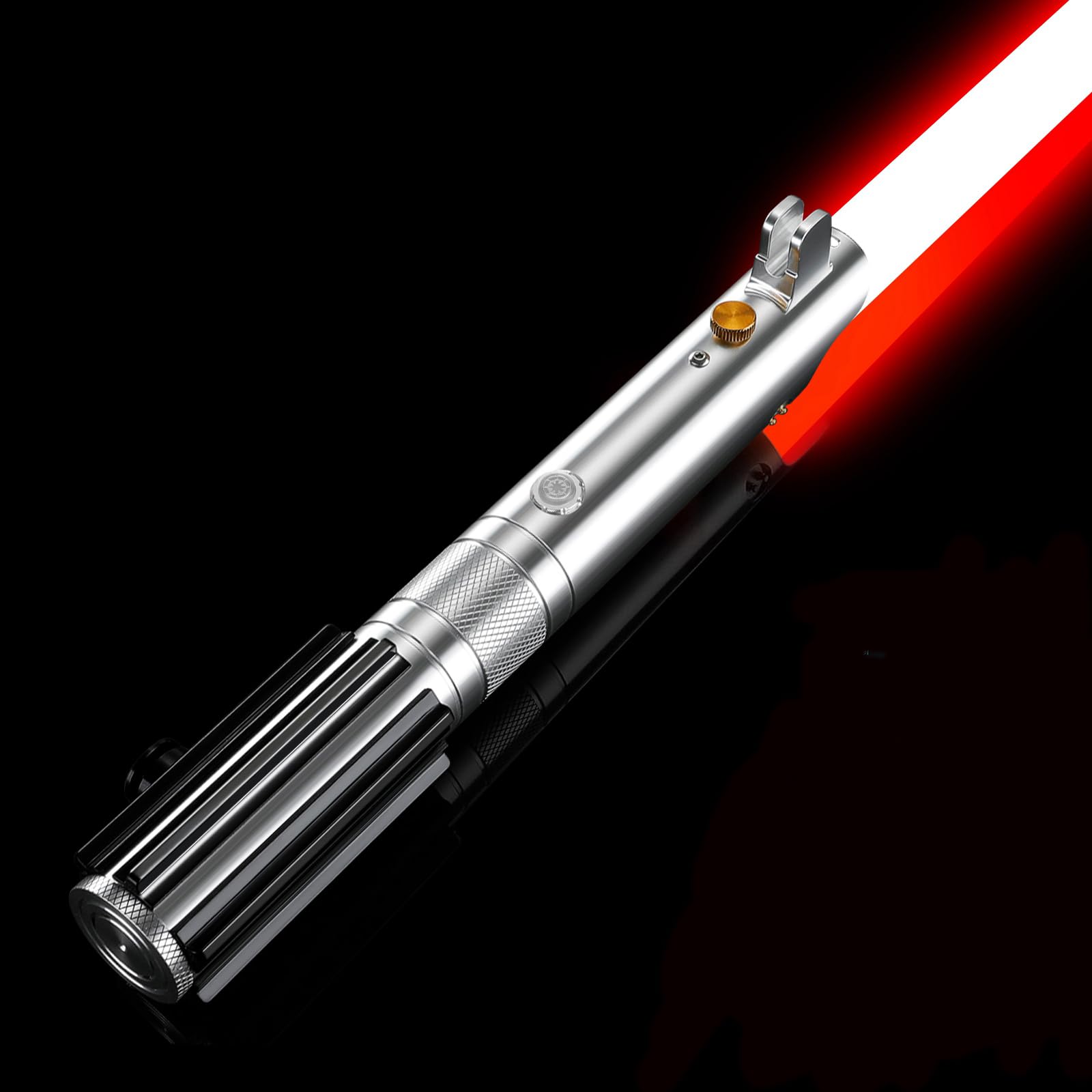 Duell Lichtschwert App Steuerung ANK Lightsaber, RGB 16 Farben 16 Sound Fonts Metallgriff Licht Schwerter für Erwachsene
