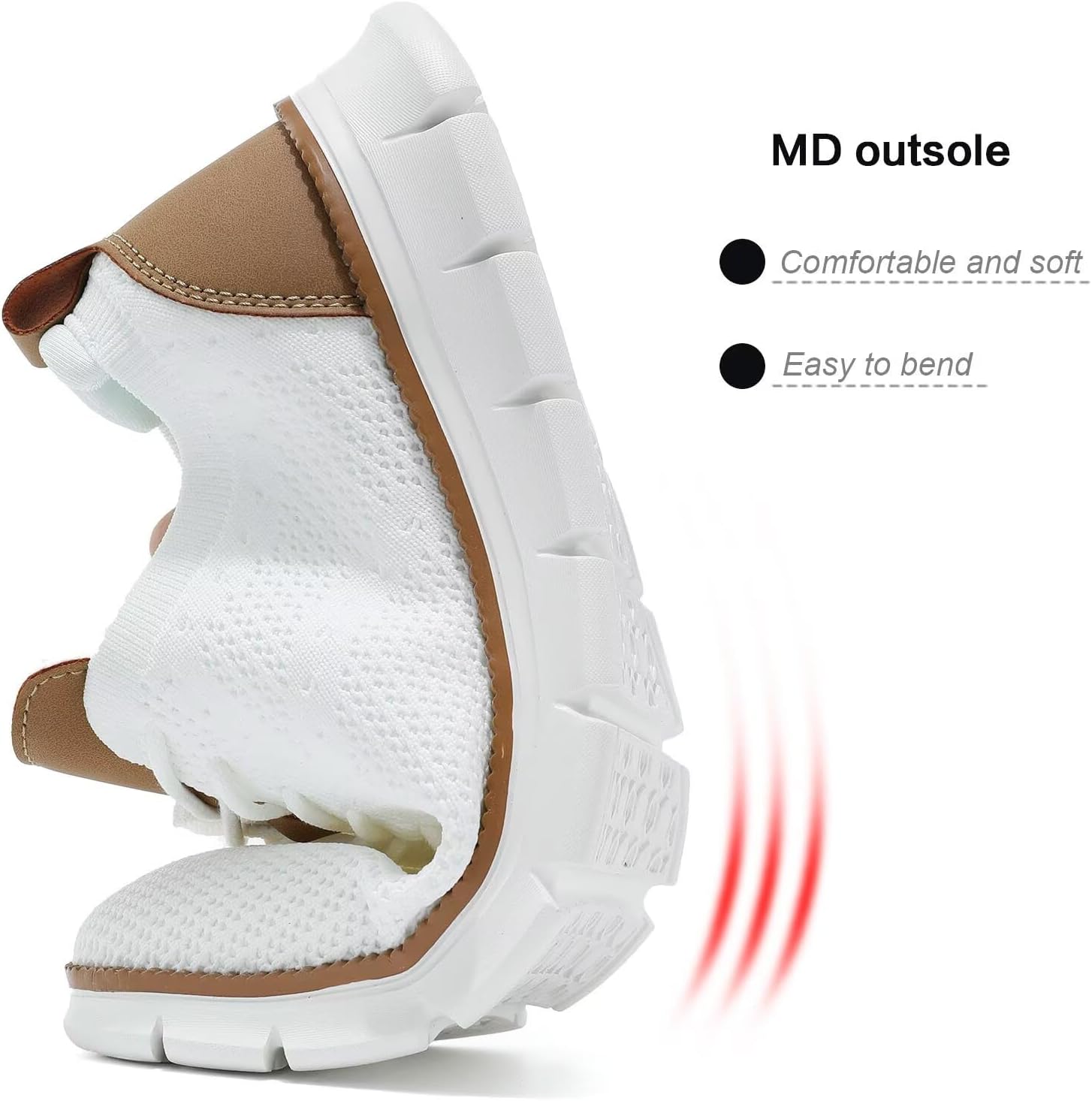 Kundork Men's Casual Dress Shoes Comfort Walking Shoes Mesh Knit Lightweight Breathable Sneakers - Image 4