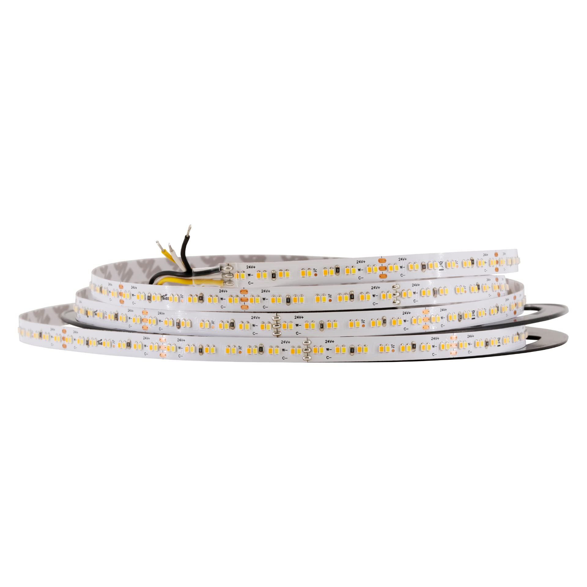 Tira de luz LED Ambience (CCT, blanco ajustable) con 280 ledes por metro, IPNano, 24 V, 2700 K - 6000 K, rollo de 5 m.