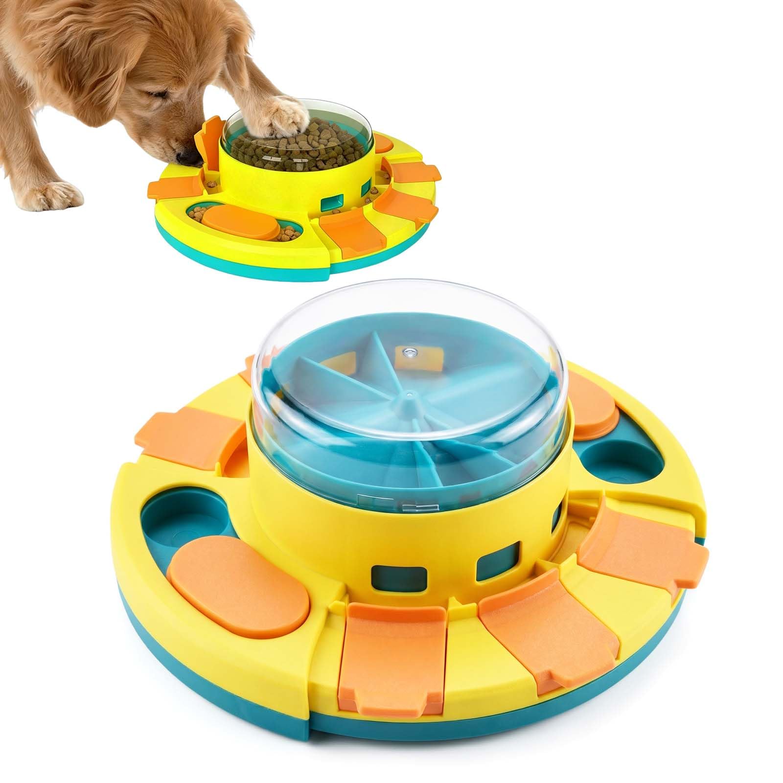 Zirax Interactive Dog Puzzle Toys for Boredom - Lake Blue Pet Treat Dispenser & Slow Feeder for Mental Stimulation, Brain Games for Small to Large Dogs