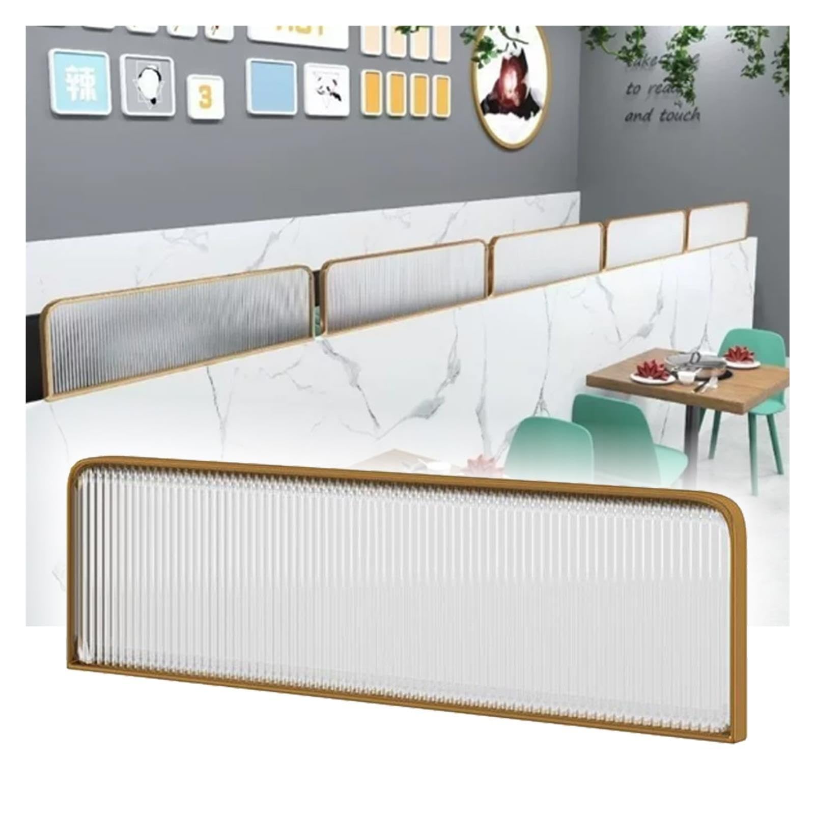 Separador De Restaurante 5mm Grosor Estriado, Valla Baja Mostrador