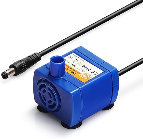 IPETTIE Hommii - Bomba de fuente de agua para mascotas, bol para perros y gatos, bomba silenciosa de 2 W de bajo consumo (adaptador de corriente no